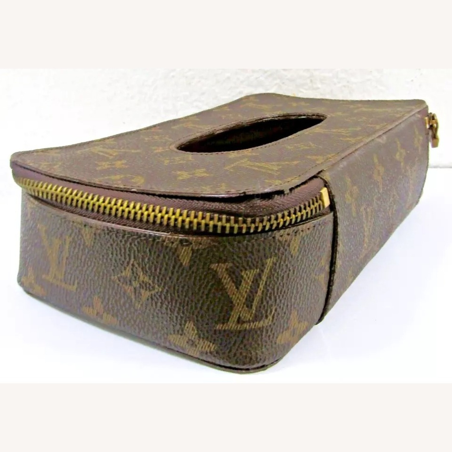 Louis Vuitton Monogram Leather Tissue Holder - image-7