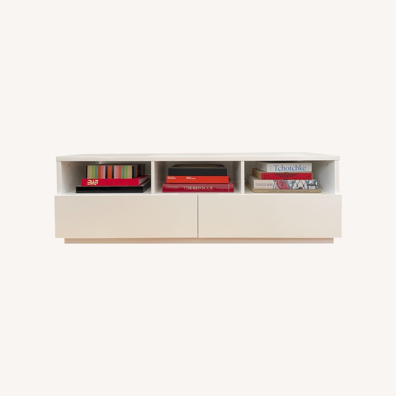 CB2 Chill White High-Gloss Media Console - image-1