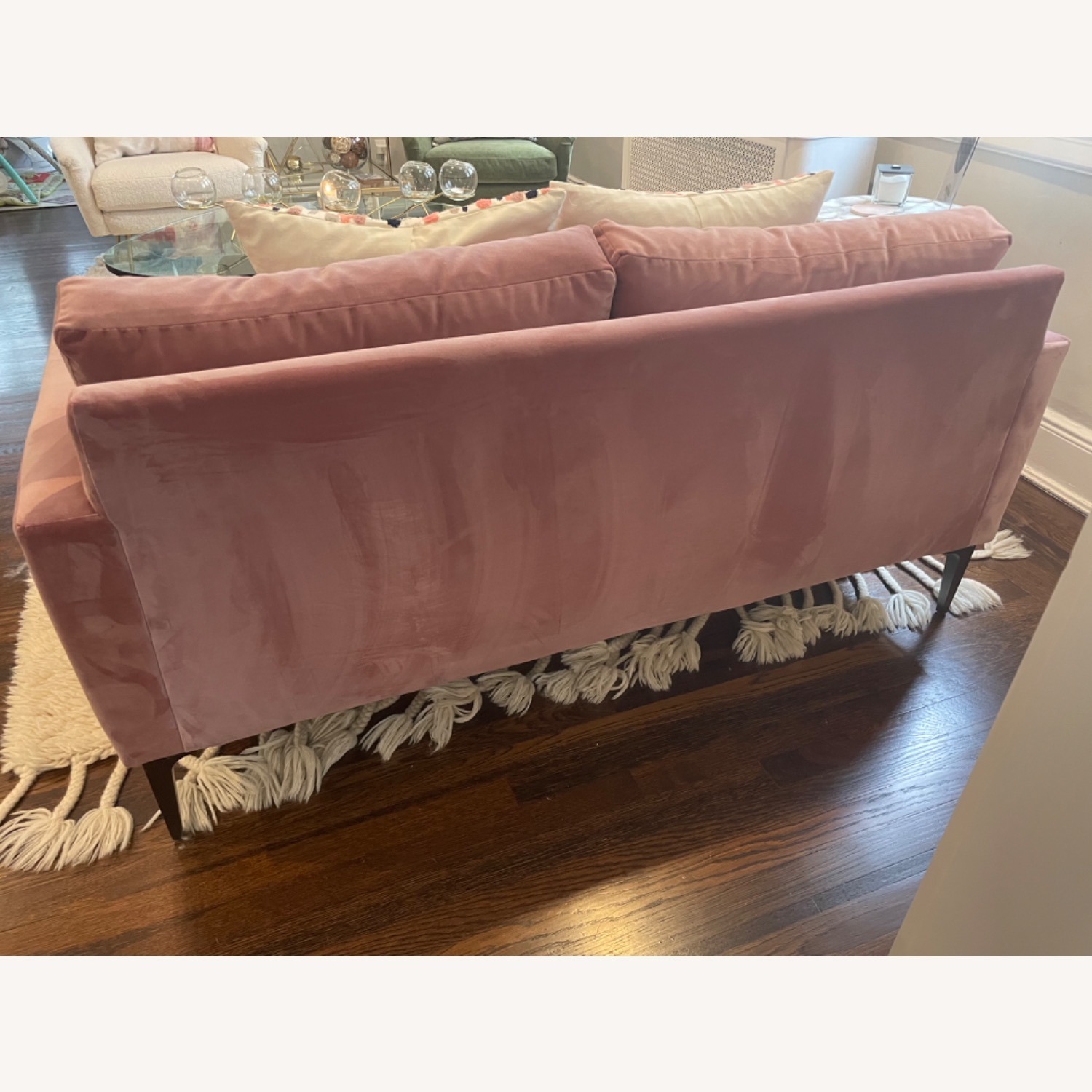 West Elm Mauve Deluxe Velvet Andes Sofa - image-2