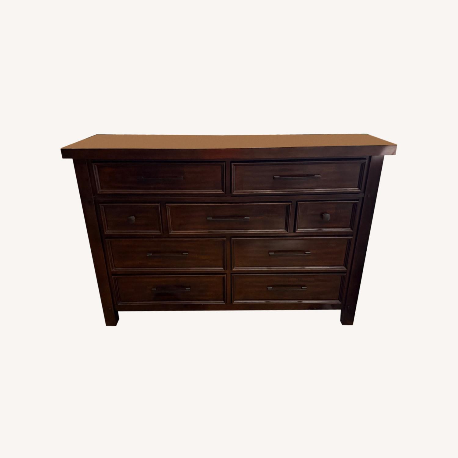 Hudson Pecan 9 Drawer Dresser - image-0