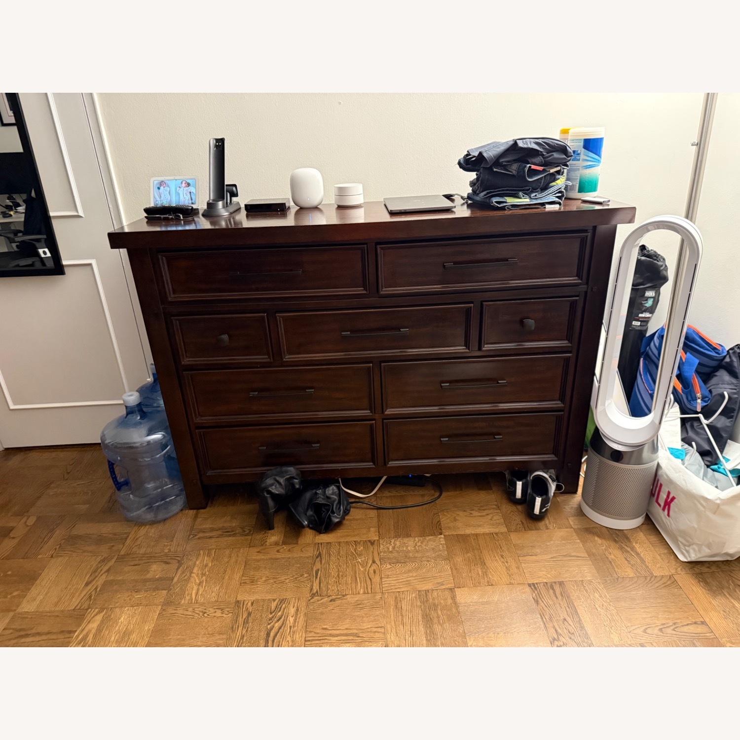 Hudson Pecan 9 Drawer Dresser - image-1