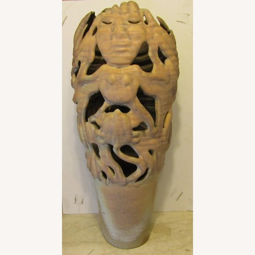 Used Monté Artist Signed Figurative Pottery Floor Vase for sale on AptDeco