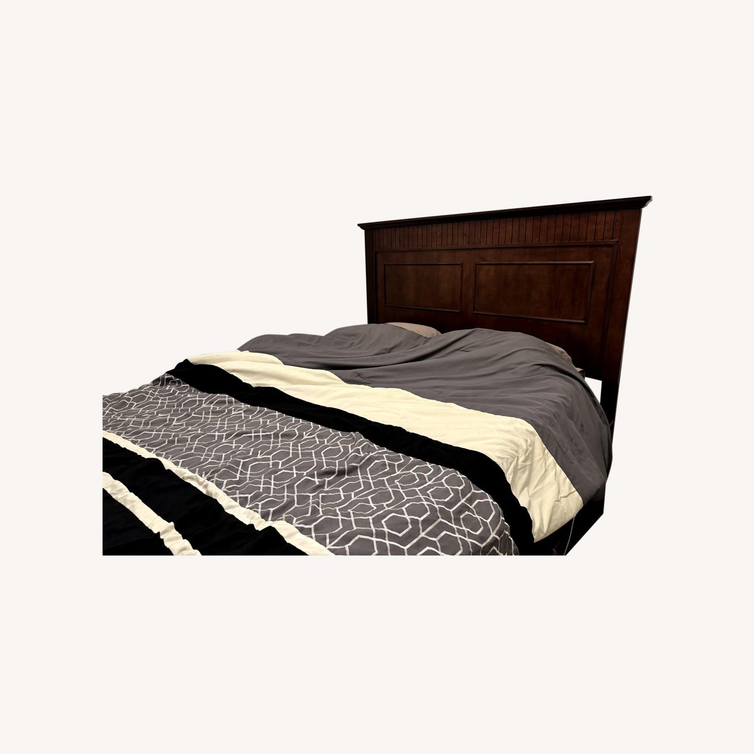 Spencer Cherry Queen Storage Bed - image-0