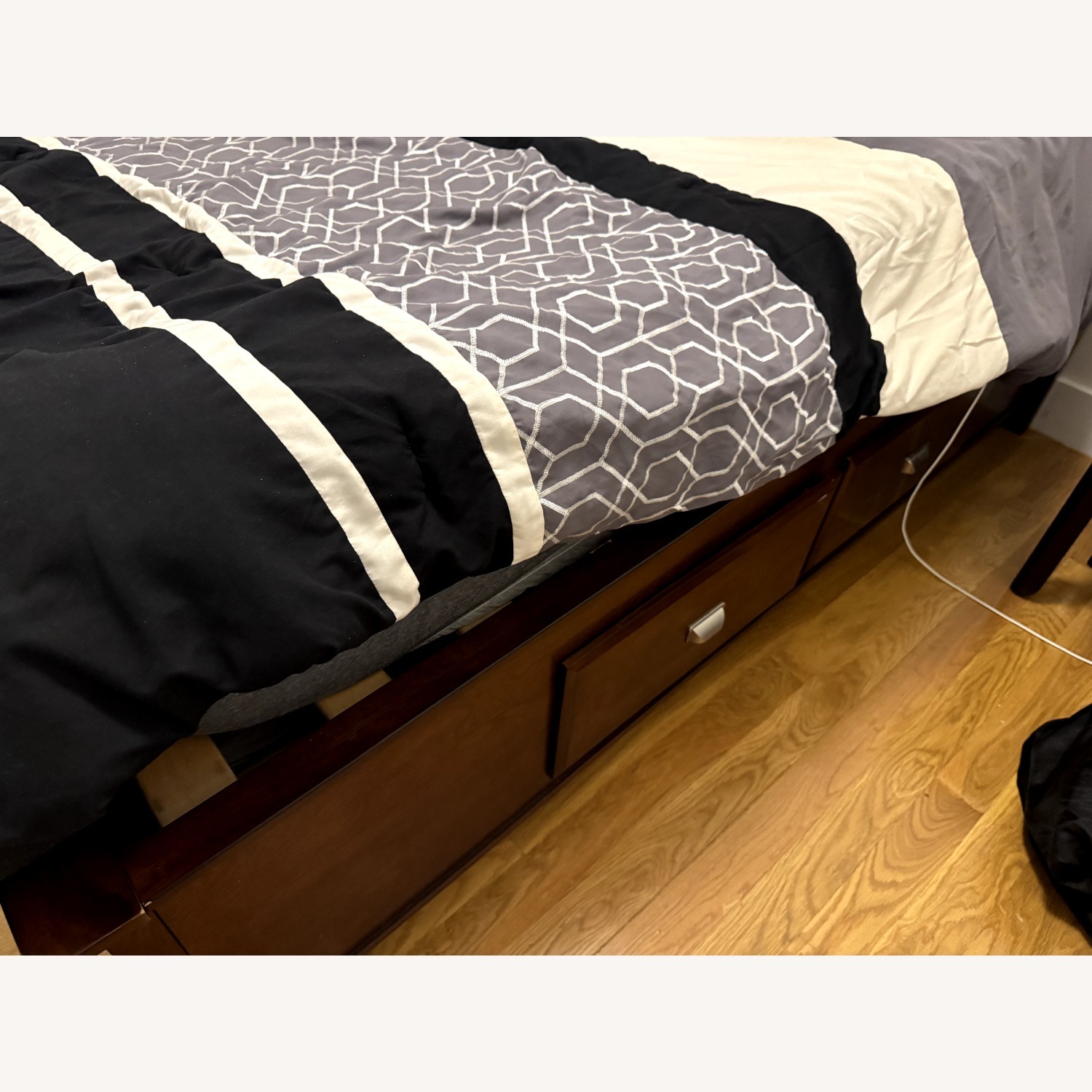 Spencer Cherry Queen Storage Bed - image-2