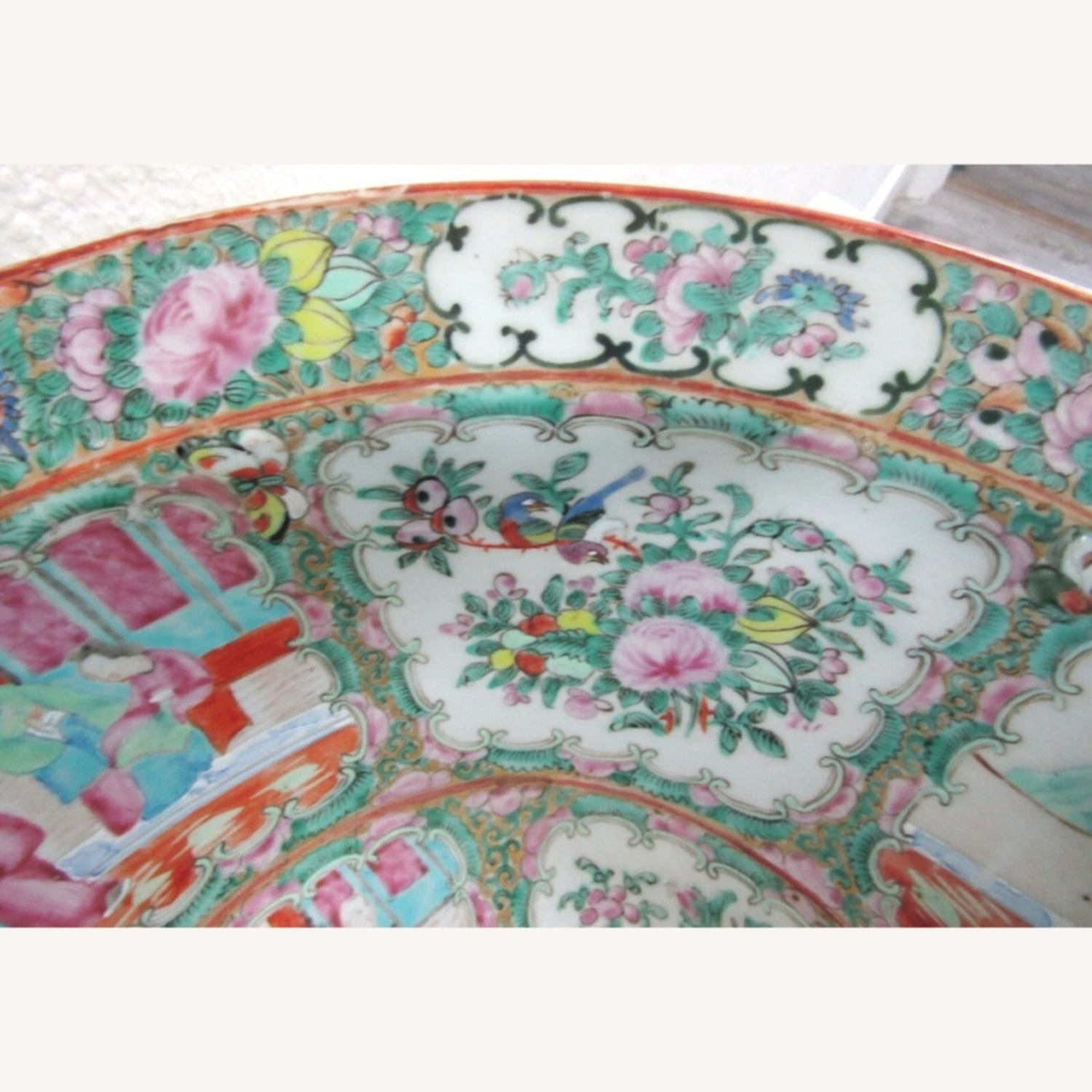 19th C. Antique Chinese Rose Medallion Bowl - image-10