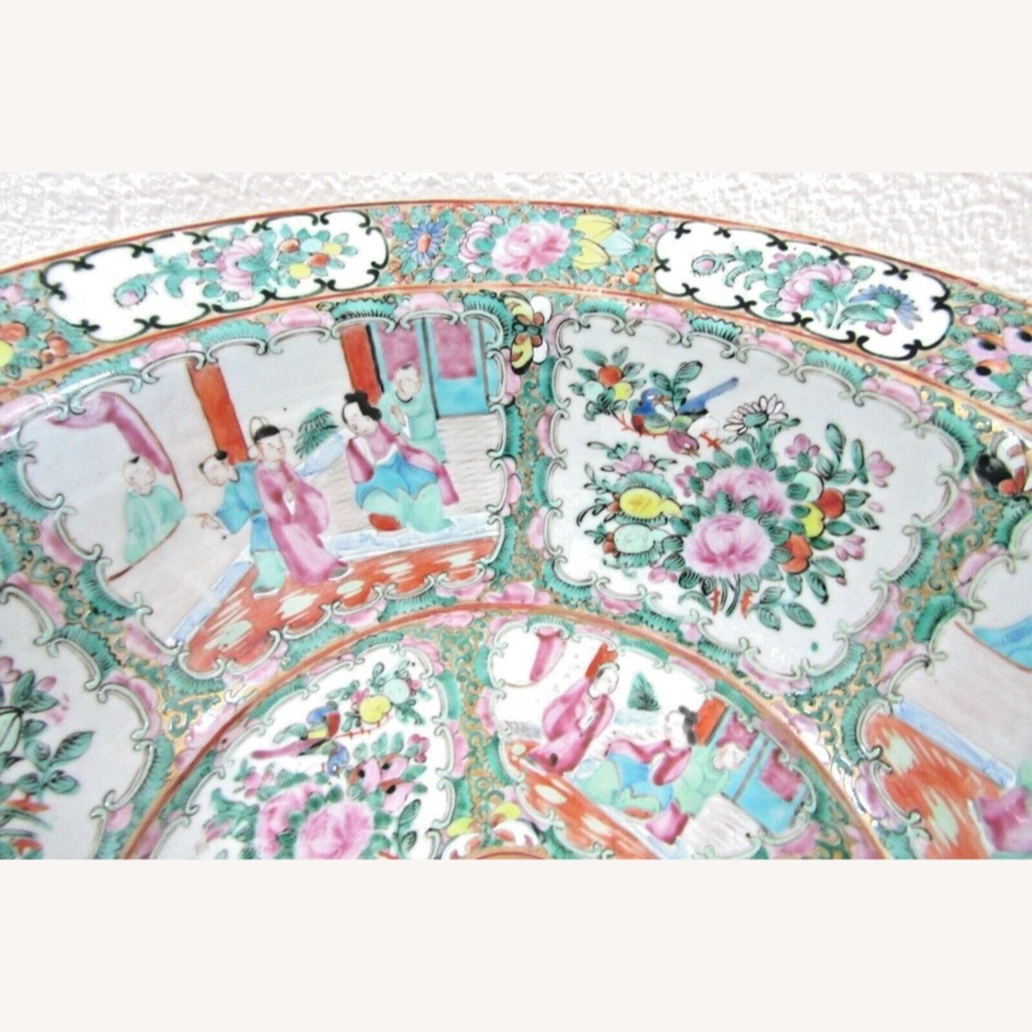 19th C. Antique Chinese Rose Medallion Bowl - image-6