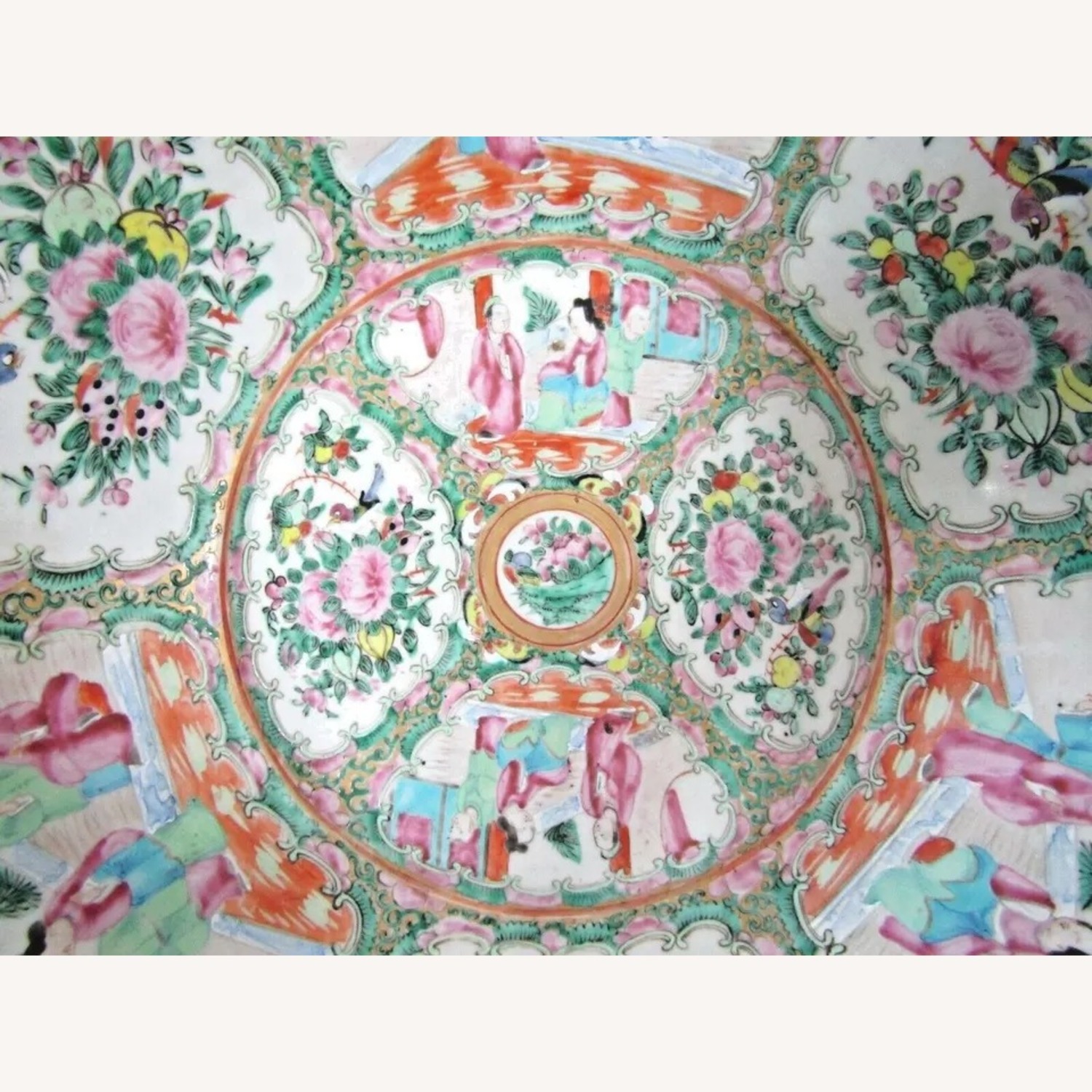 19th C. Antique Chinese Rose Medallion Bowl - image-7