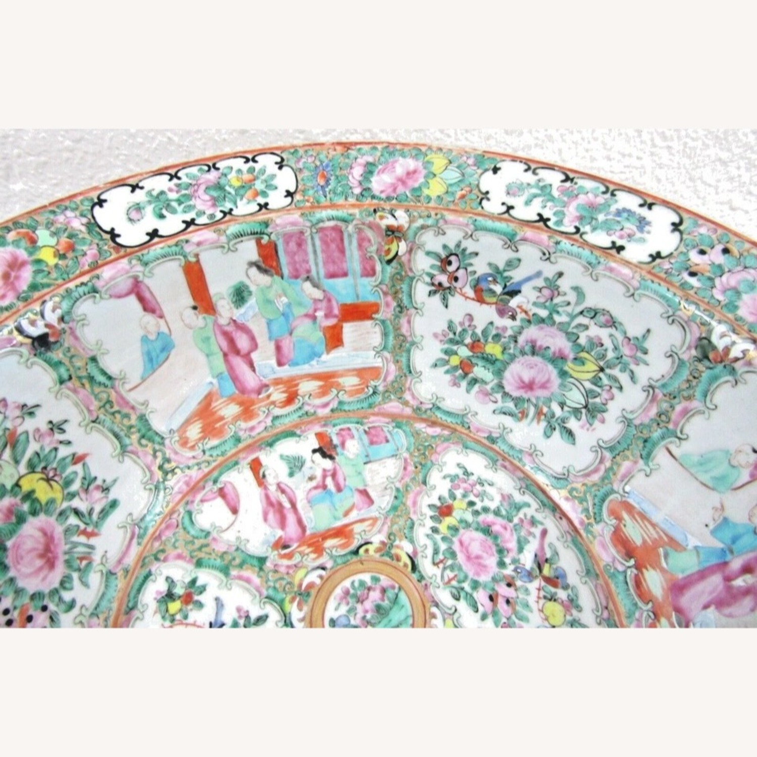 19th C. Antique Chinese Rose Medallion Bowl - image-5