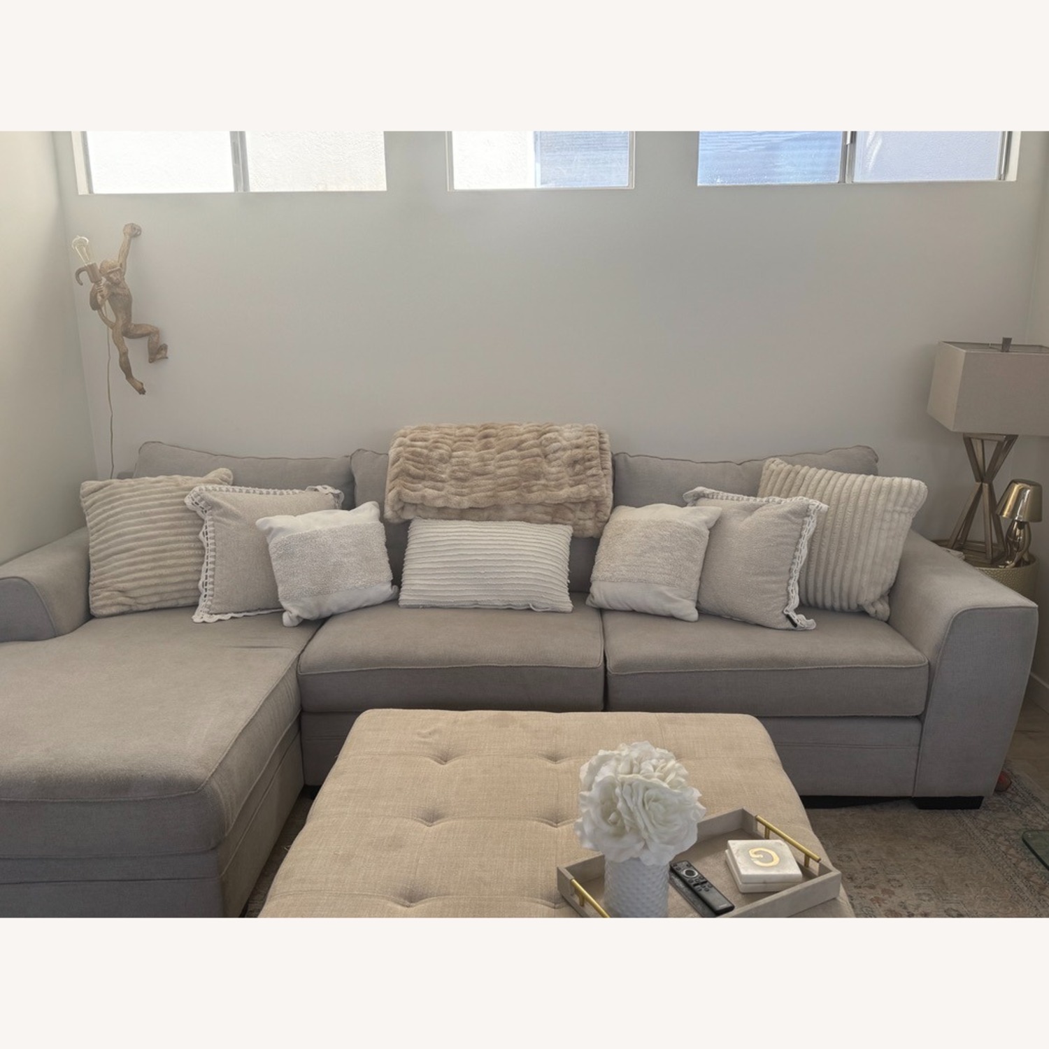 Living Spaces Delano Left Arm Facing Oversized Chaise - image-1