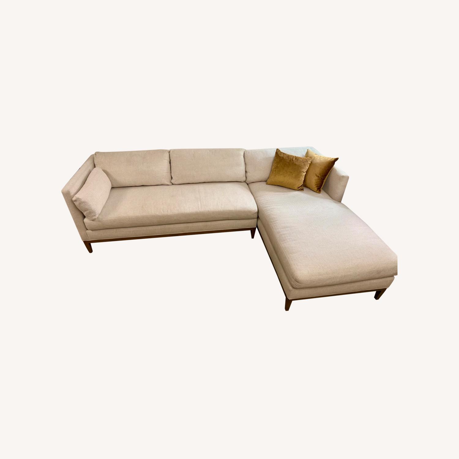 Chaise Sectional Sofa in Cream from Safavieh - image-6