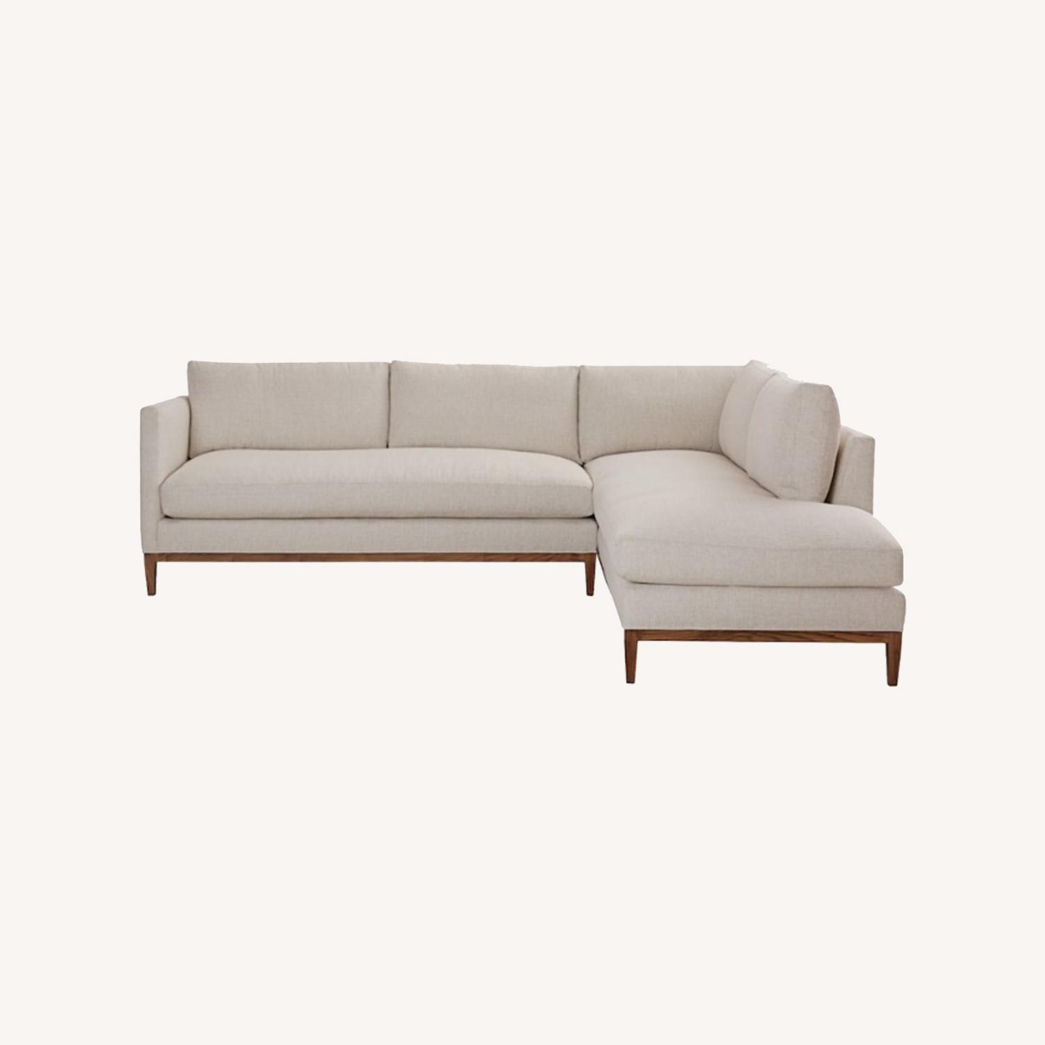 Chaise Sectional Sofa in Cream from Safavieh - image-0