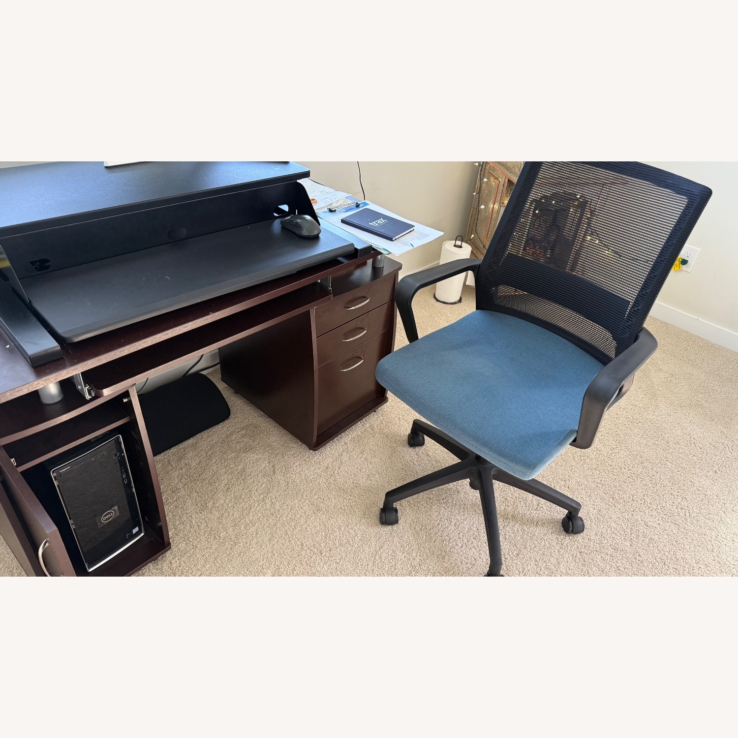 Harris 48'' Floating Computer Desk with Drawers and Storage Cabinet - image-3