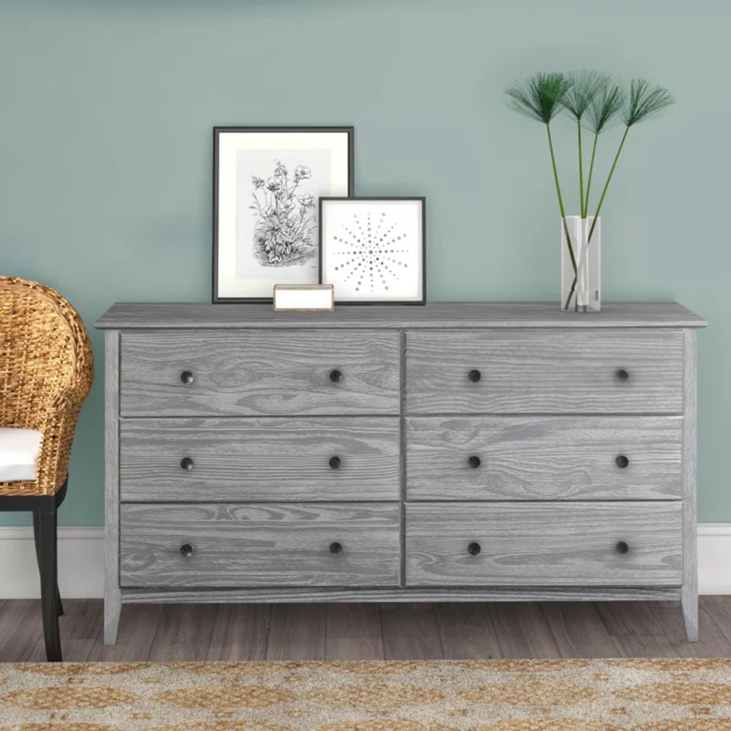 Greenport Solid Wood 63.75'' W 6 - Drawer Dresser - image-6