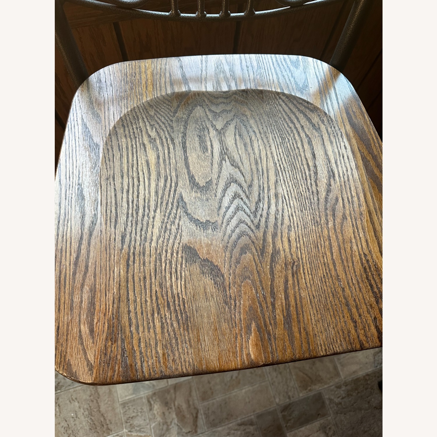 Wood/Iron Tall Table and Chairs - image-4