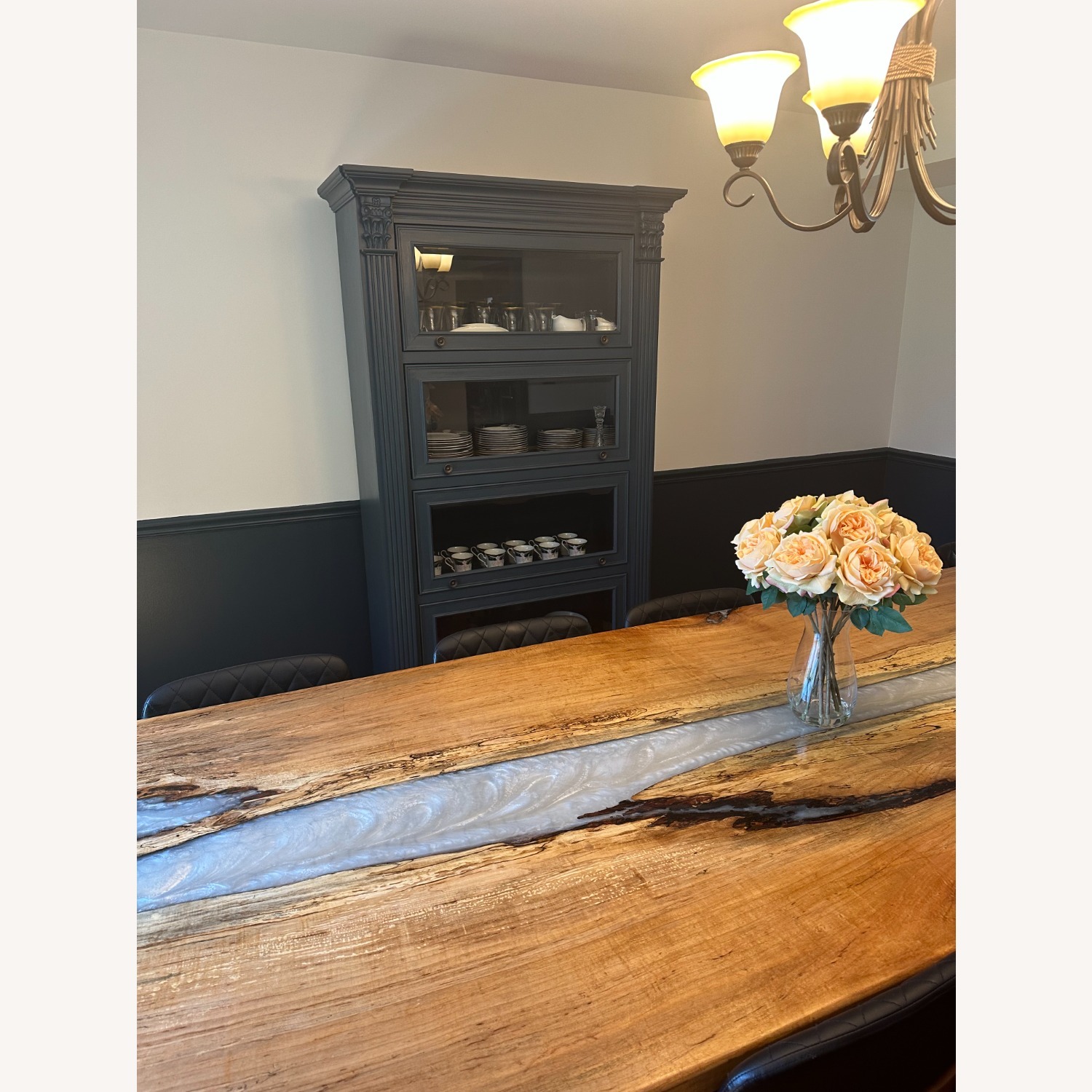 Dark Blue China Cabinet - image-2