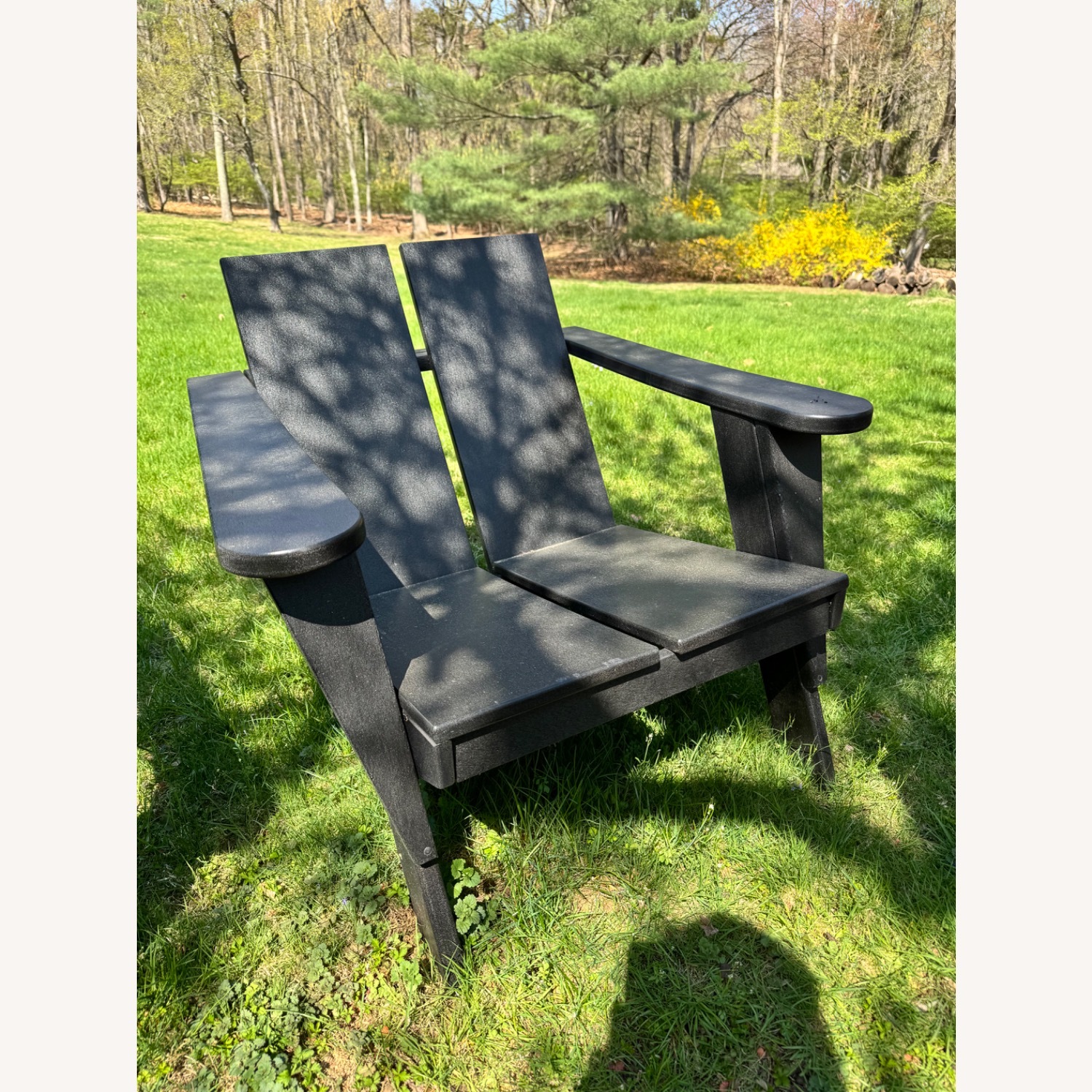 Crate & Barrel Adirondack Chair by POLYWOOD Black - image-4