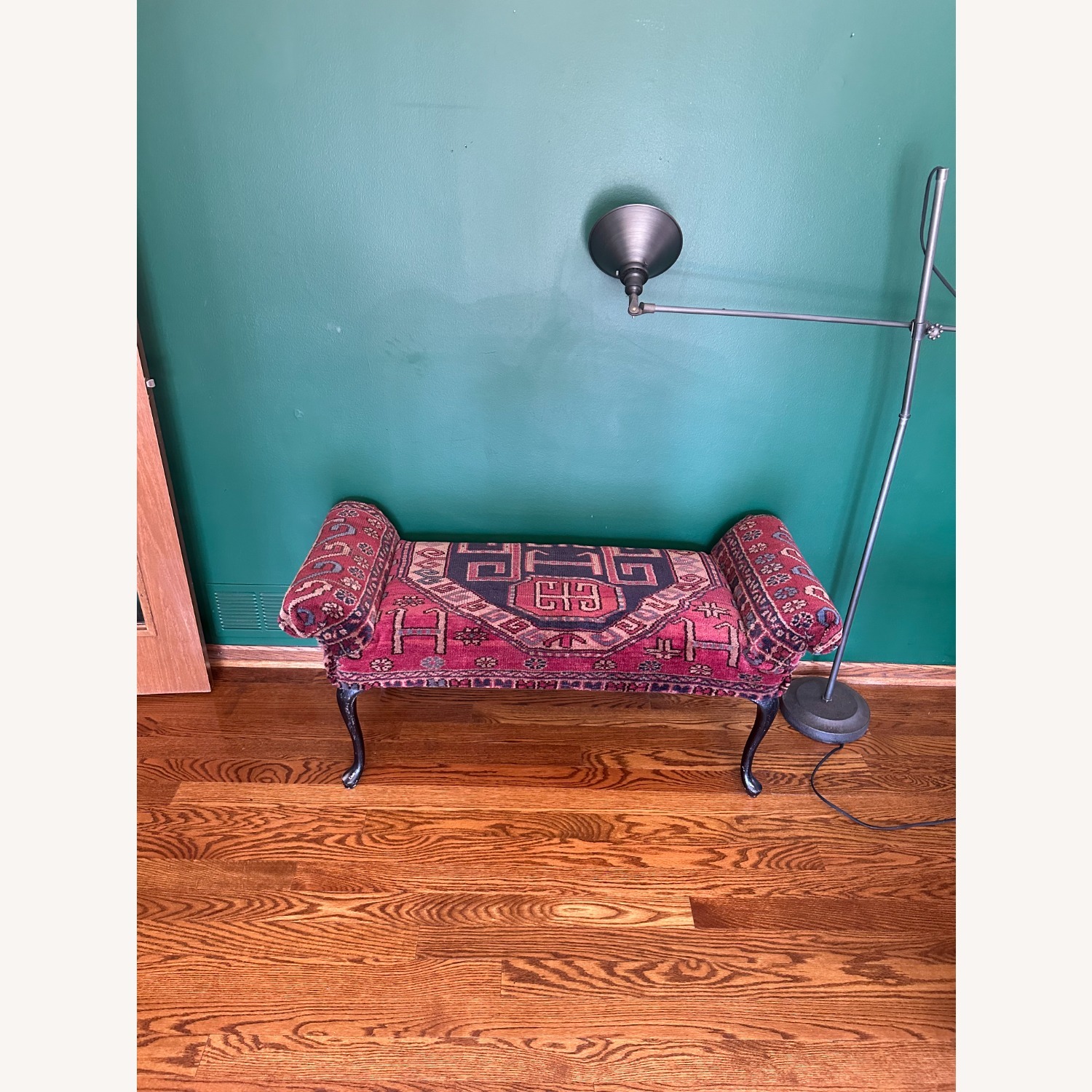 Antique Rug Covered Bench - image-2