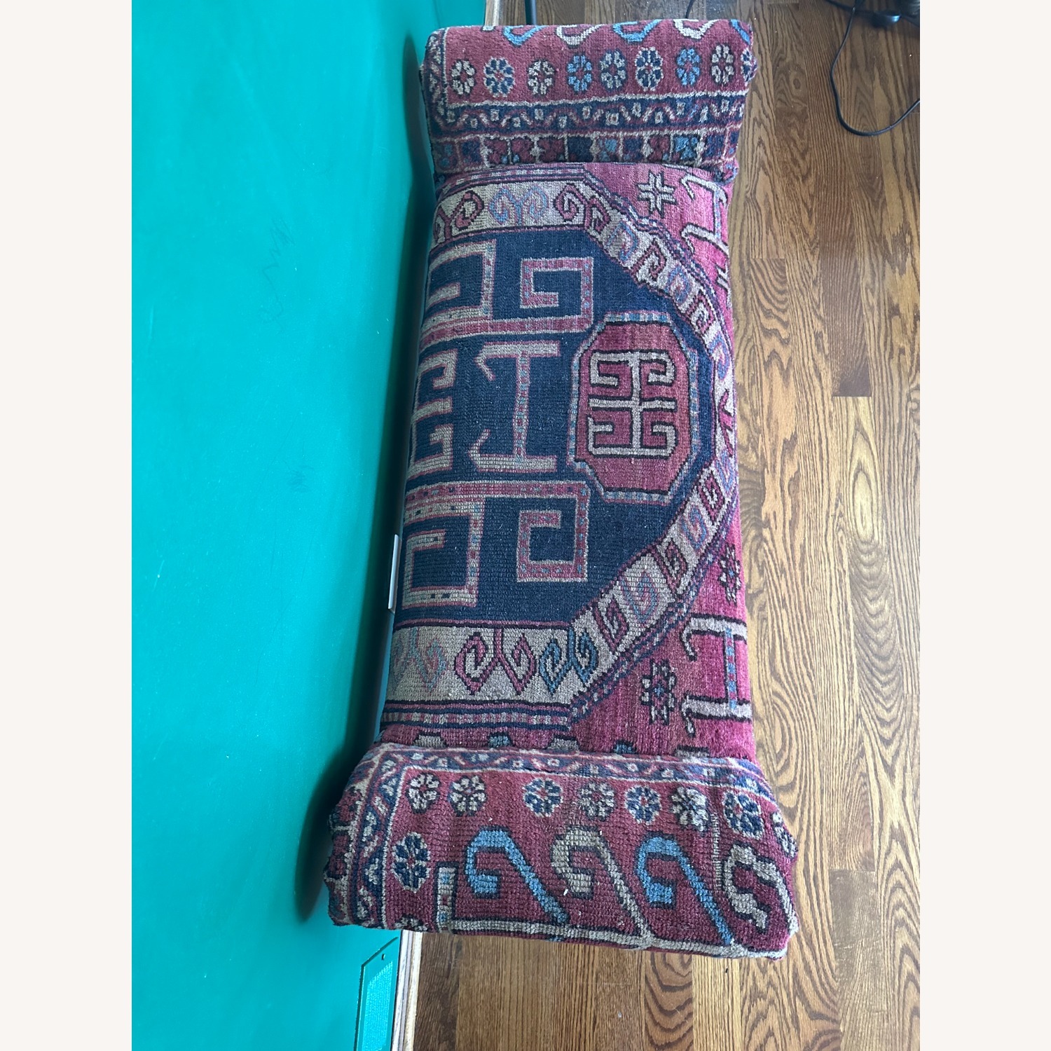 Antique Rug Covered Bench - image-3
