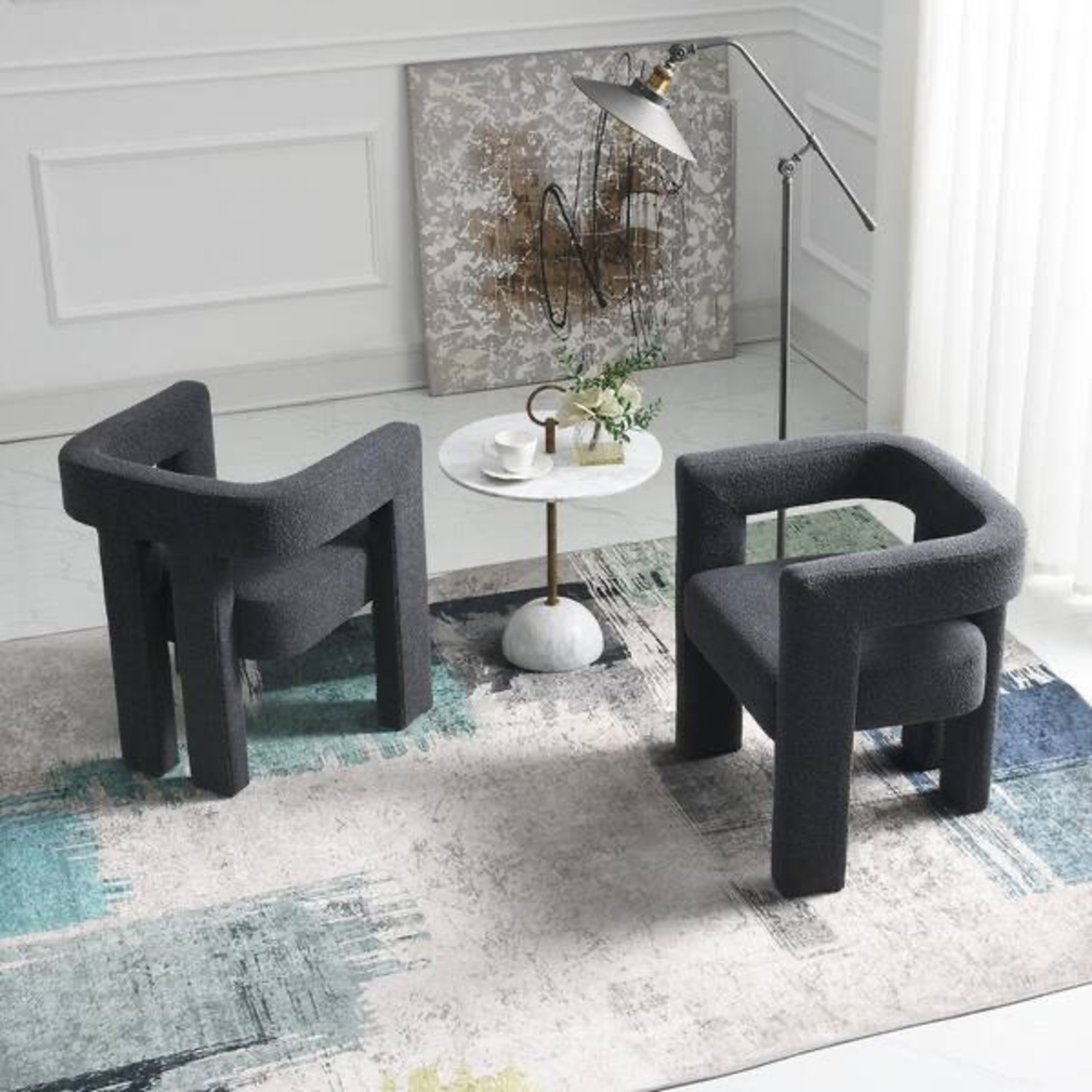 KINWELL Upholstered Arm Chair (Set 6) - image-3