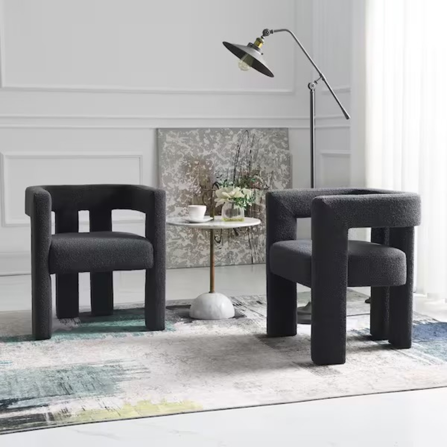 KINWELL Upholstered Arm Chair (Set 6) - image-1