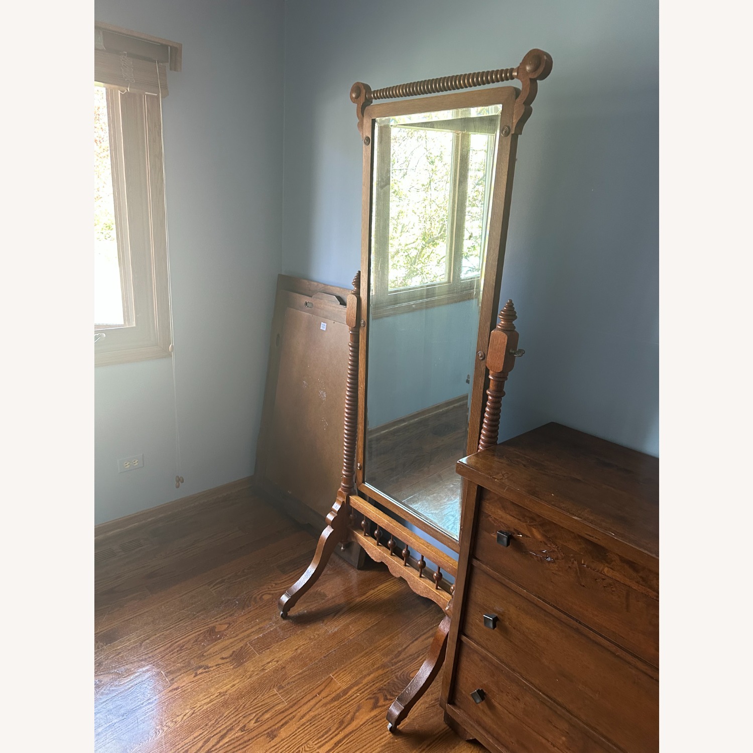 Wood Standing Mirror - image-1