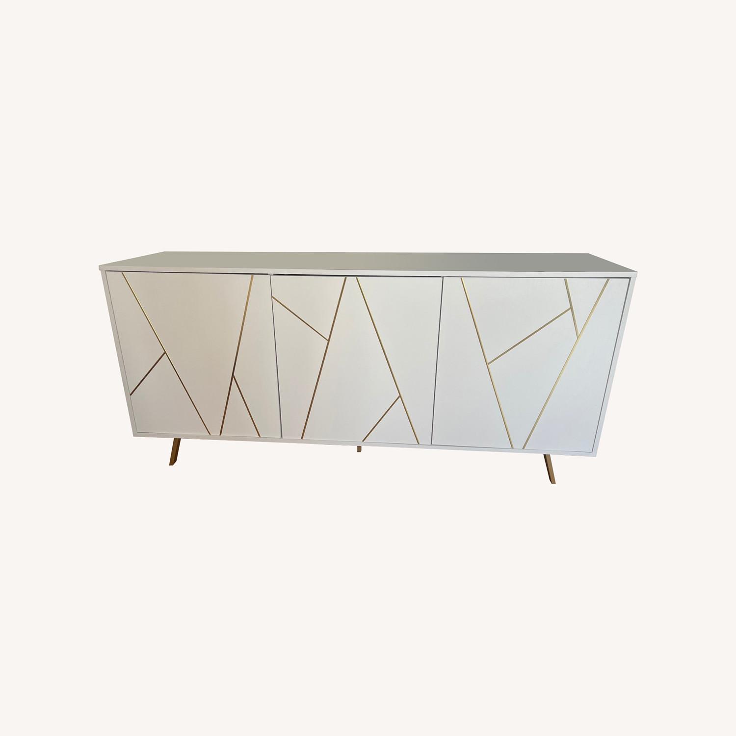 Wayfair Edou White Storage Cabinet Credenza - image-5
