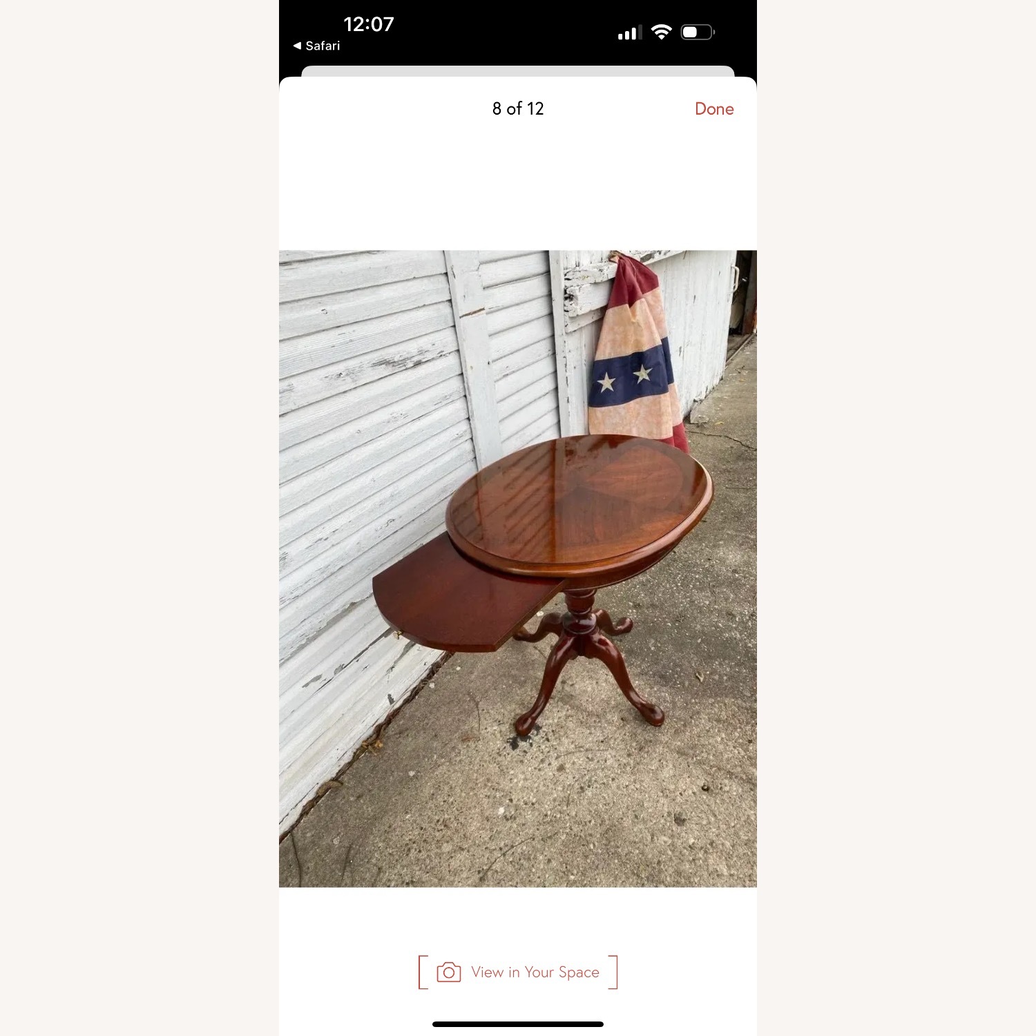 Vintage Georgian Tri-Leg Mahogany Table - image-2