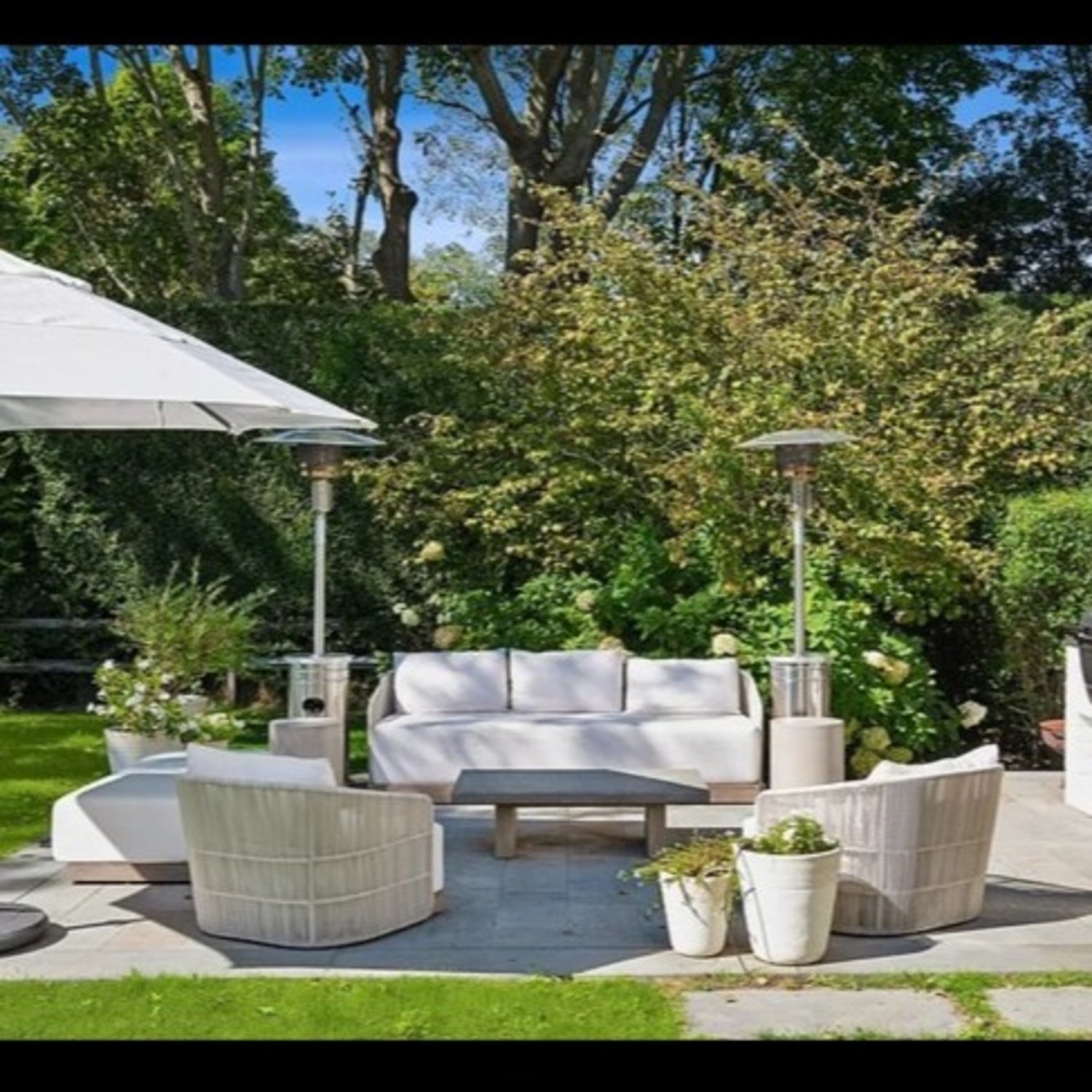 Restoration Hardware Havana Patio Set, Couch, 2 Chairs, 2 Ottomans - image-0