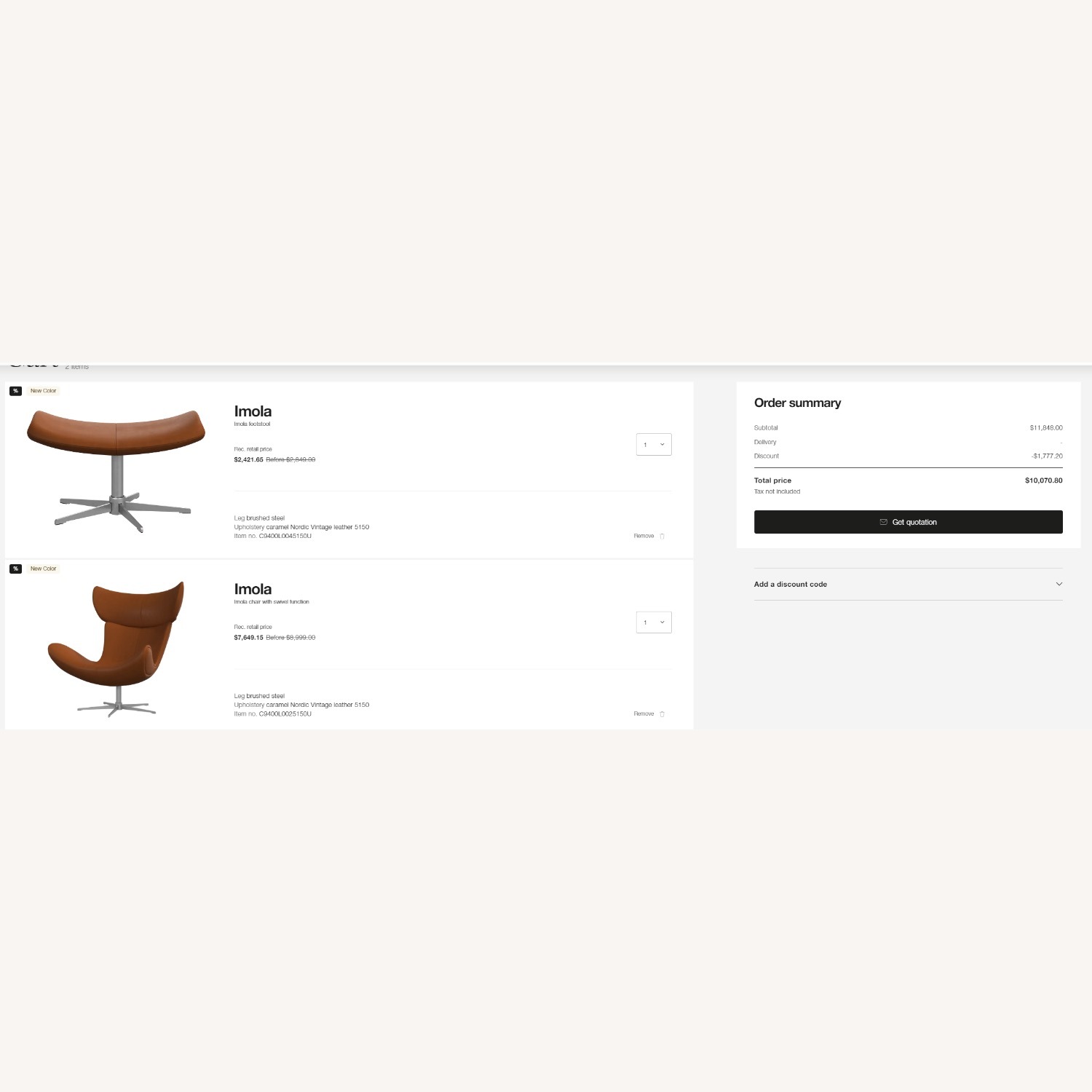 Boconcept Imola Chair+Footstool - image-11