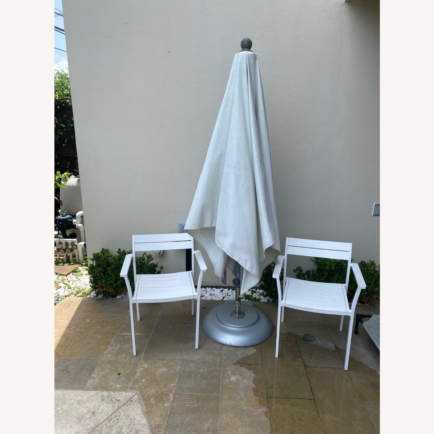 Design Within Reach Table/Benches/Chairs/Umbrella - image-2