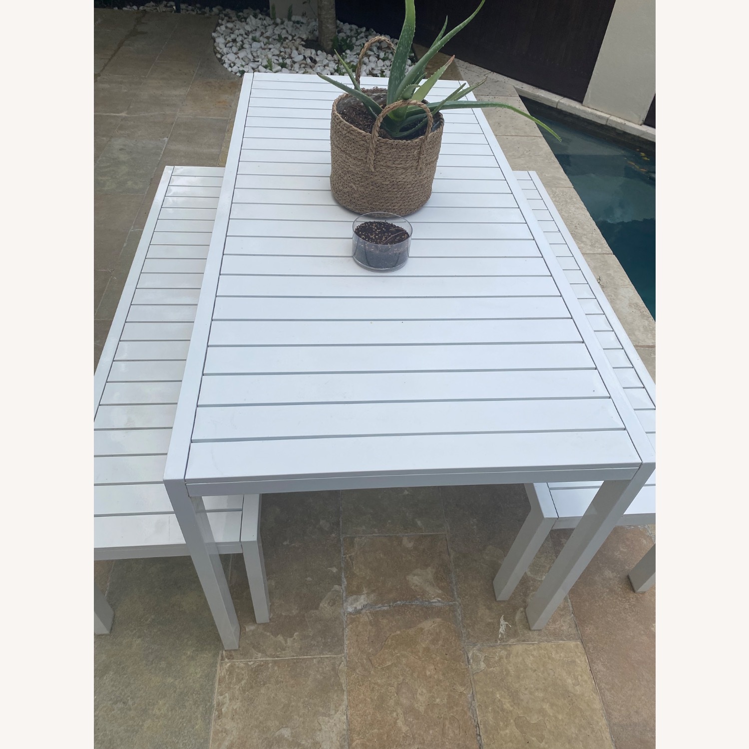 Design Within Reach Table/Benches/Chairs/Umbrella - image-3