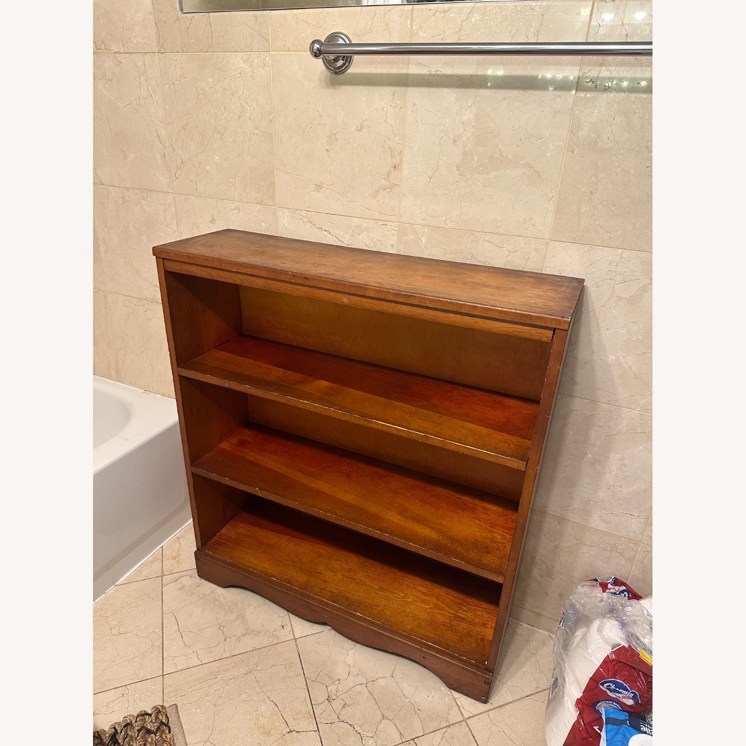 Vintage Wooden Bookcase - image-1