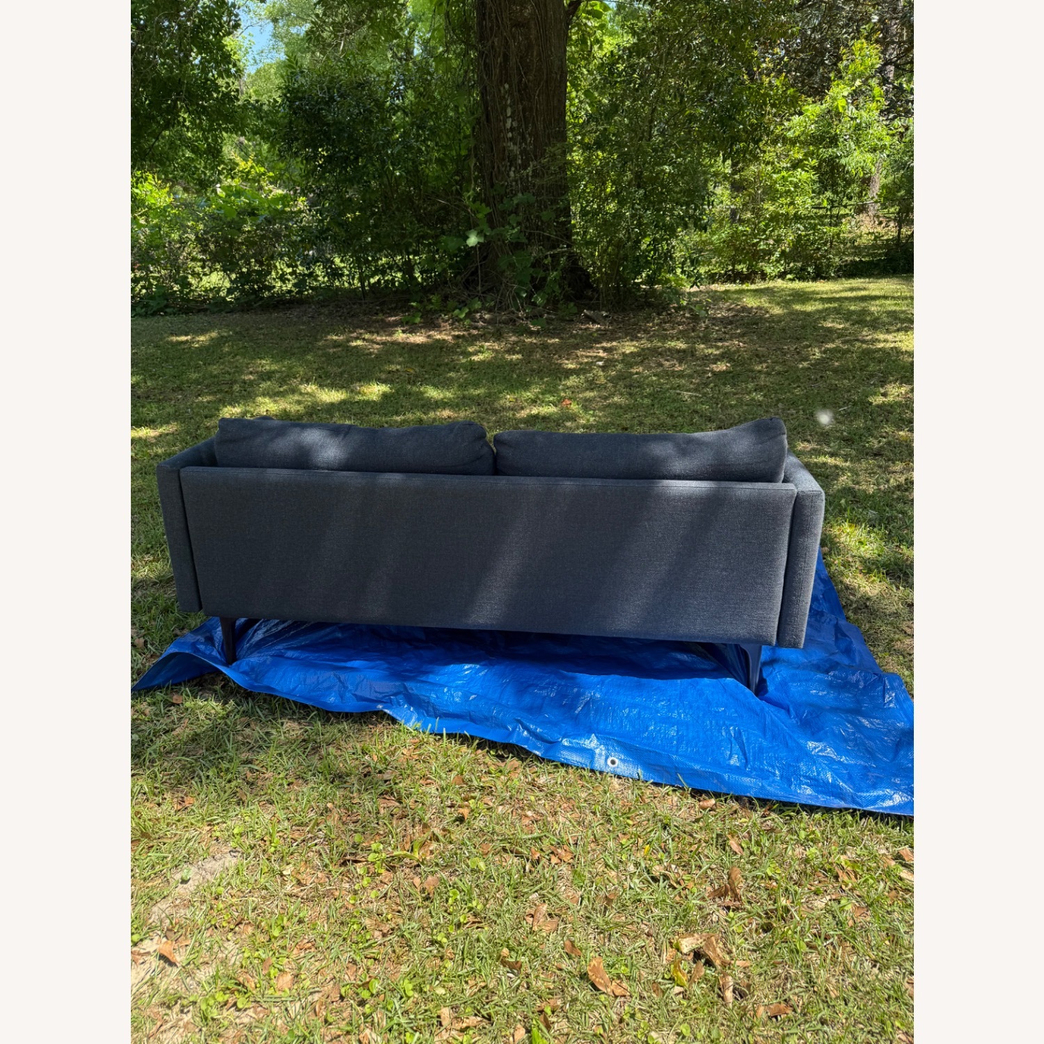 West Elm Midnight Twill Auburn Sofa - image-3