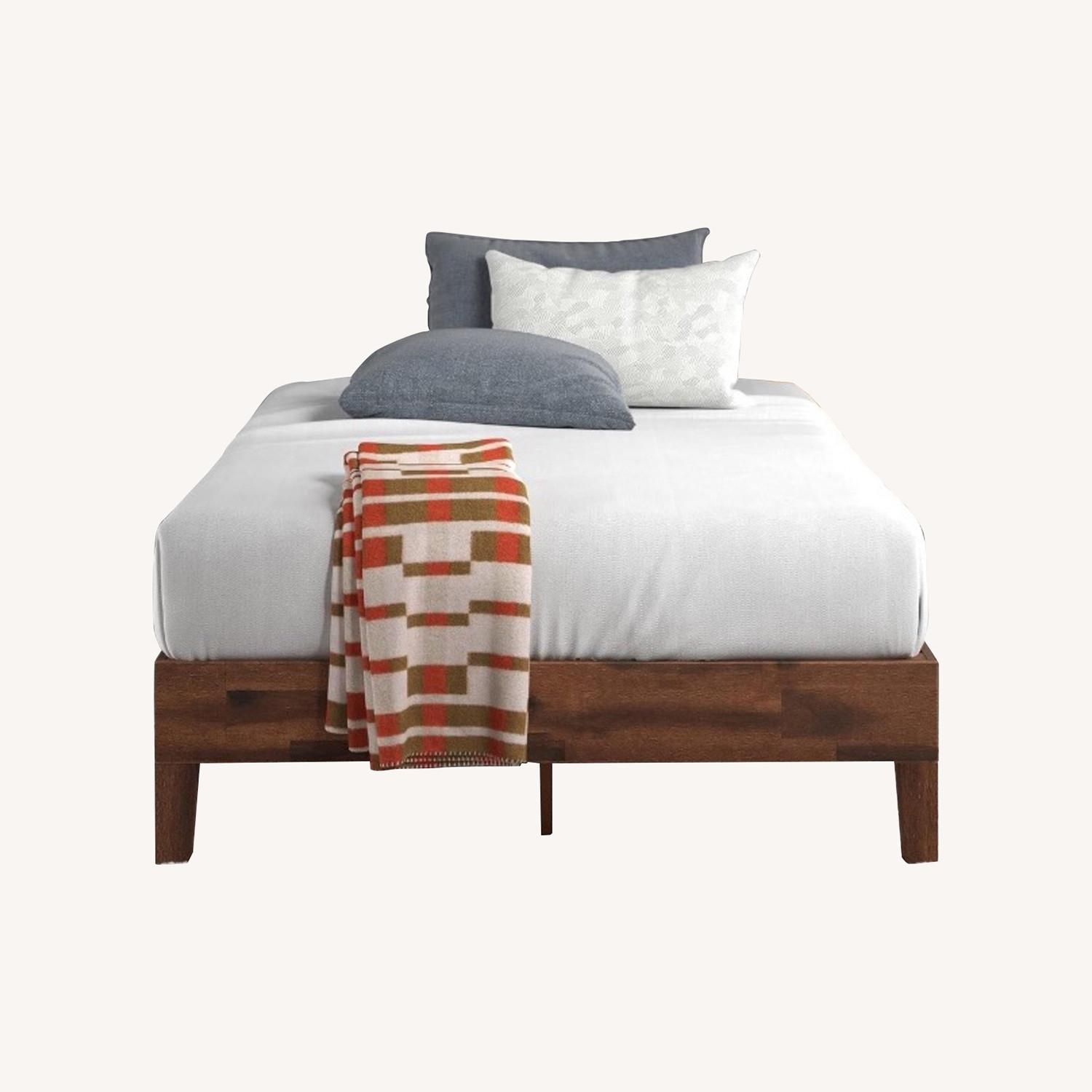 Antique Full size wooden bed frame - image-0