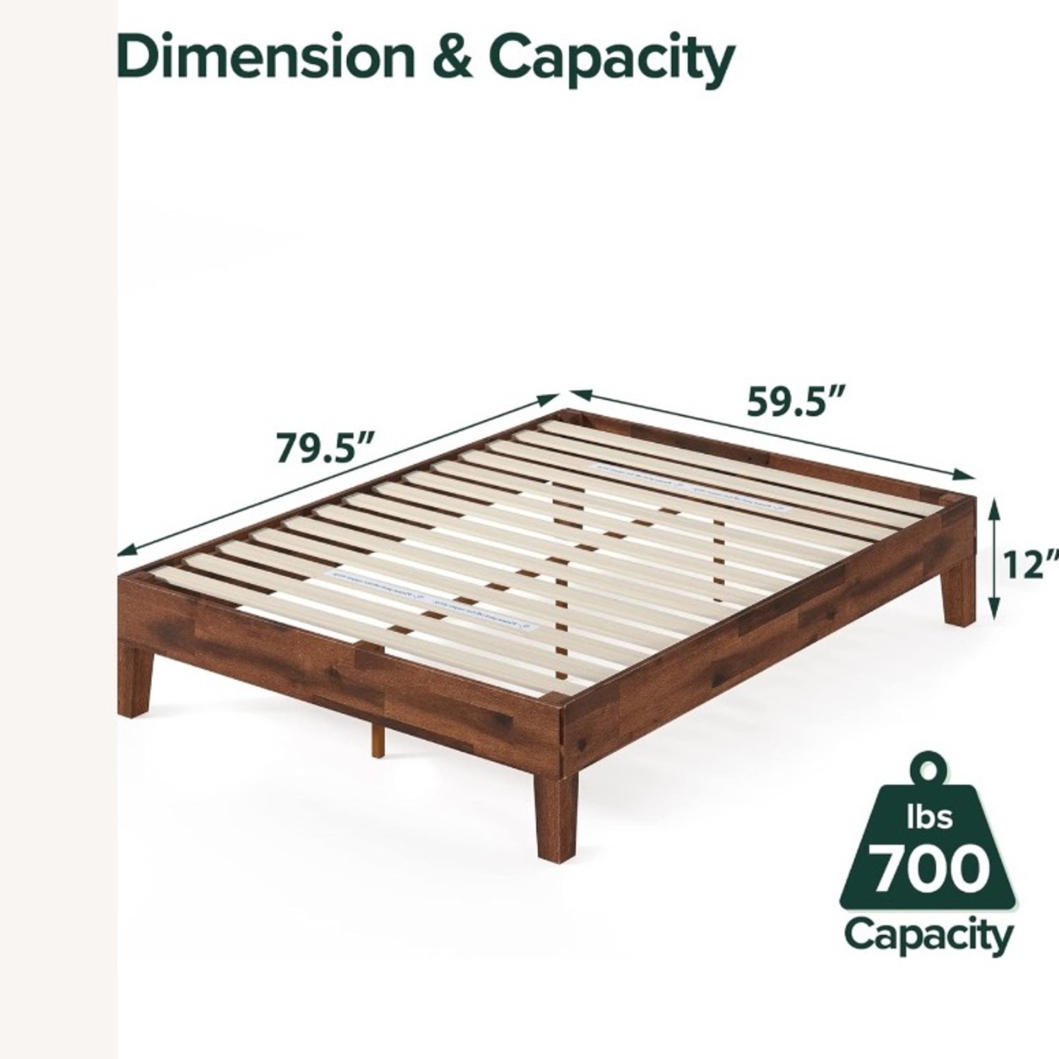 Antique Full size wooden bed frame - image-4