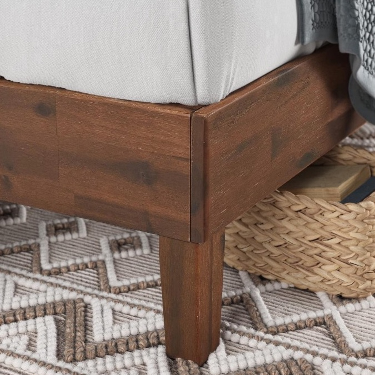 Antique Full size wooden bed frame - image-3