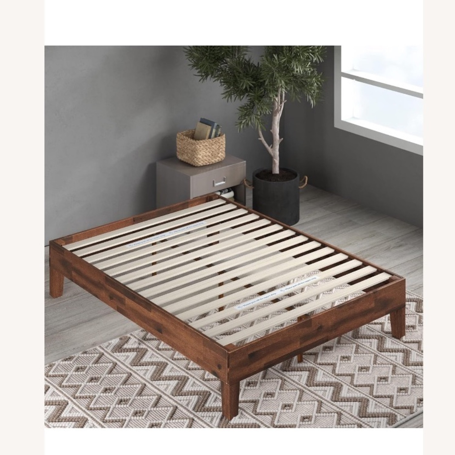 Antique Full size wooden bed frame - image-2