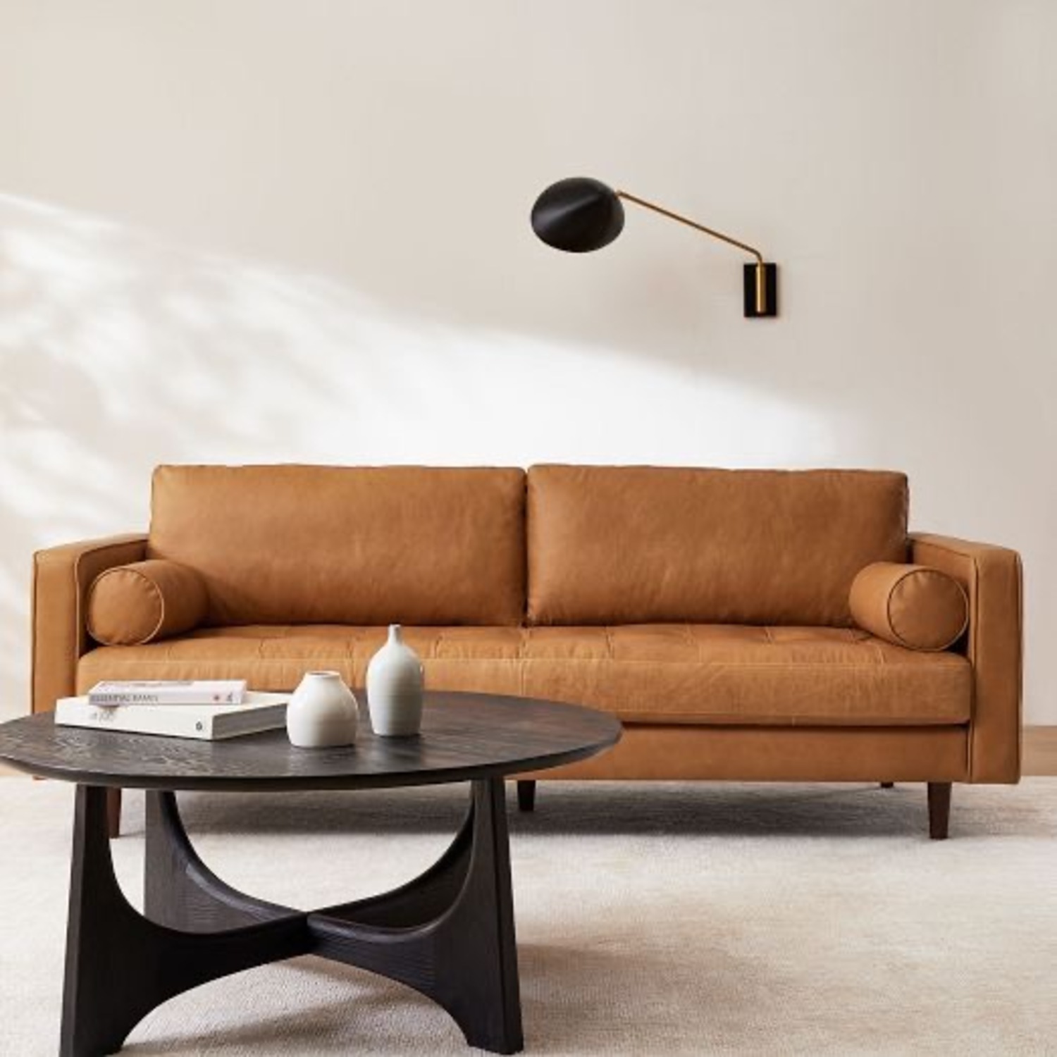 West Elm Dennes Real Leather Sofa - image-3