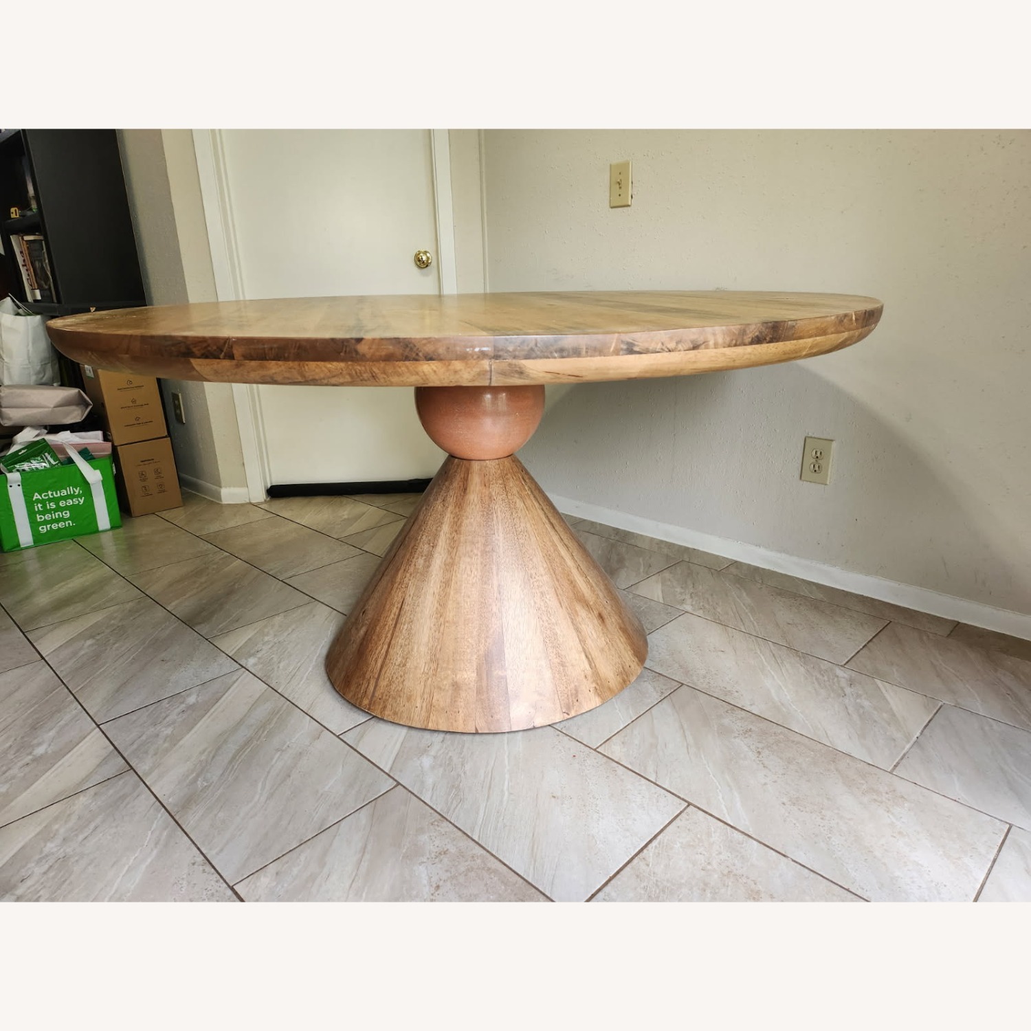 Round Wood Dining Table - image-1