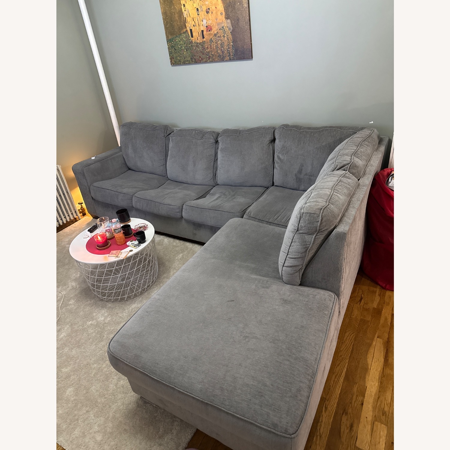 Ashley Furniture Light Gray Sectional Sofa - image-1