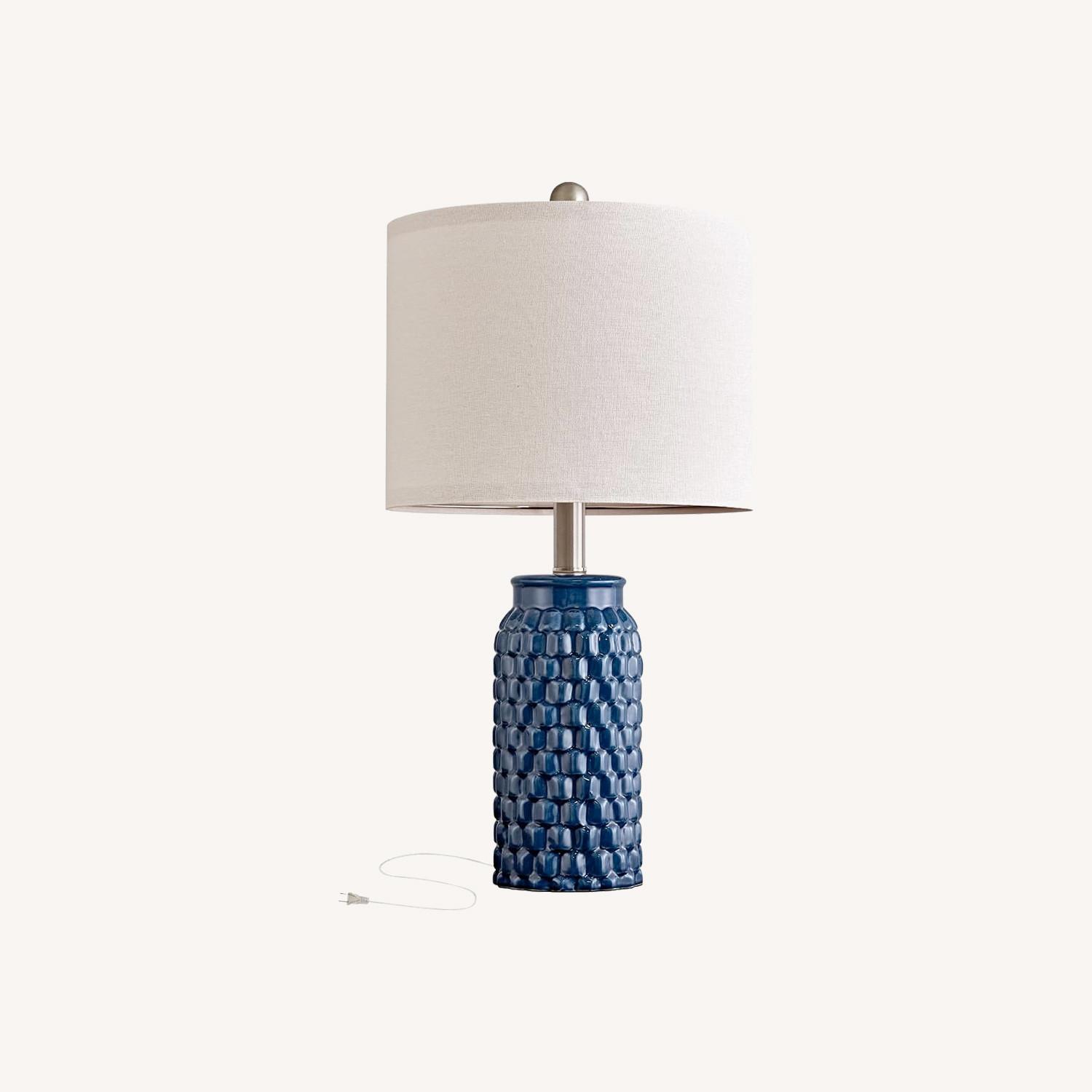 Modern Ceramic Bedside Lamp Set of 2 - image-0