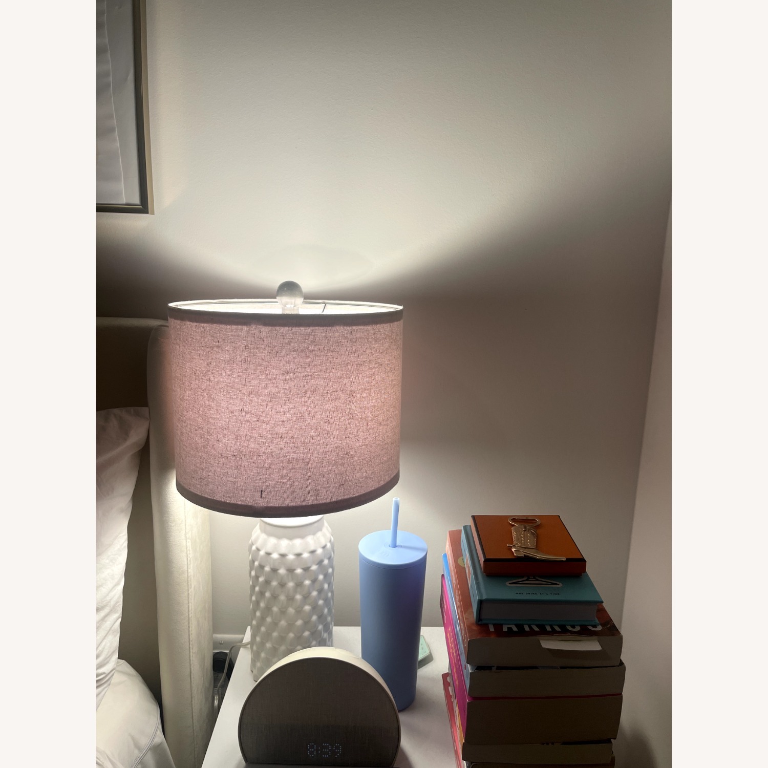 Modern Ceramic Bedside Lamp Set of 2 - image-3