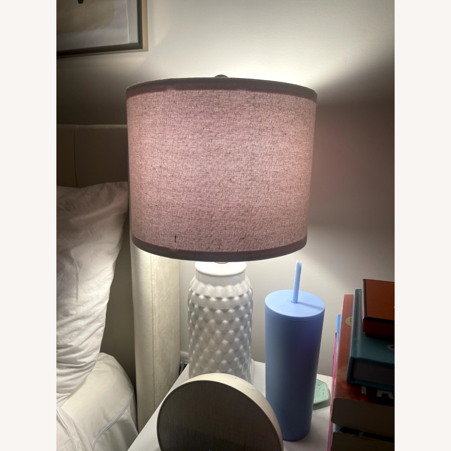 Modern Ceramic Bedside Lamp Set of 2 - image-4