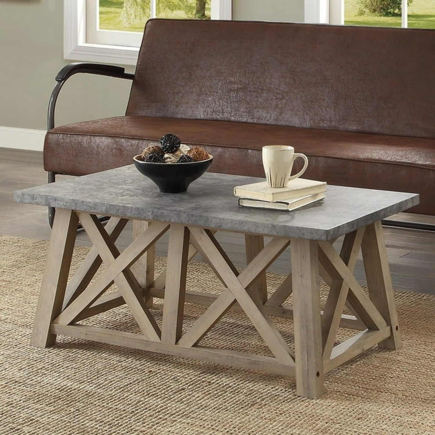 Better Homes & Gardens Granary Modern Farmhouse Coffee Table, Rustic Gray - image-2