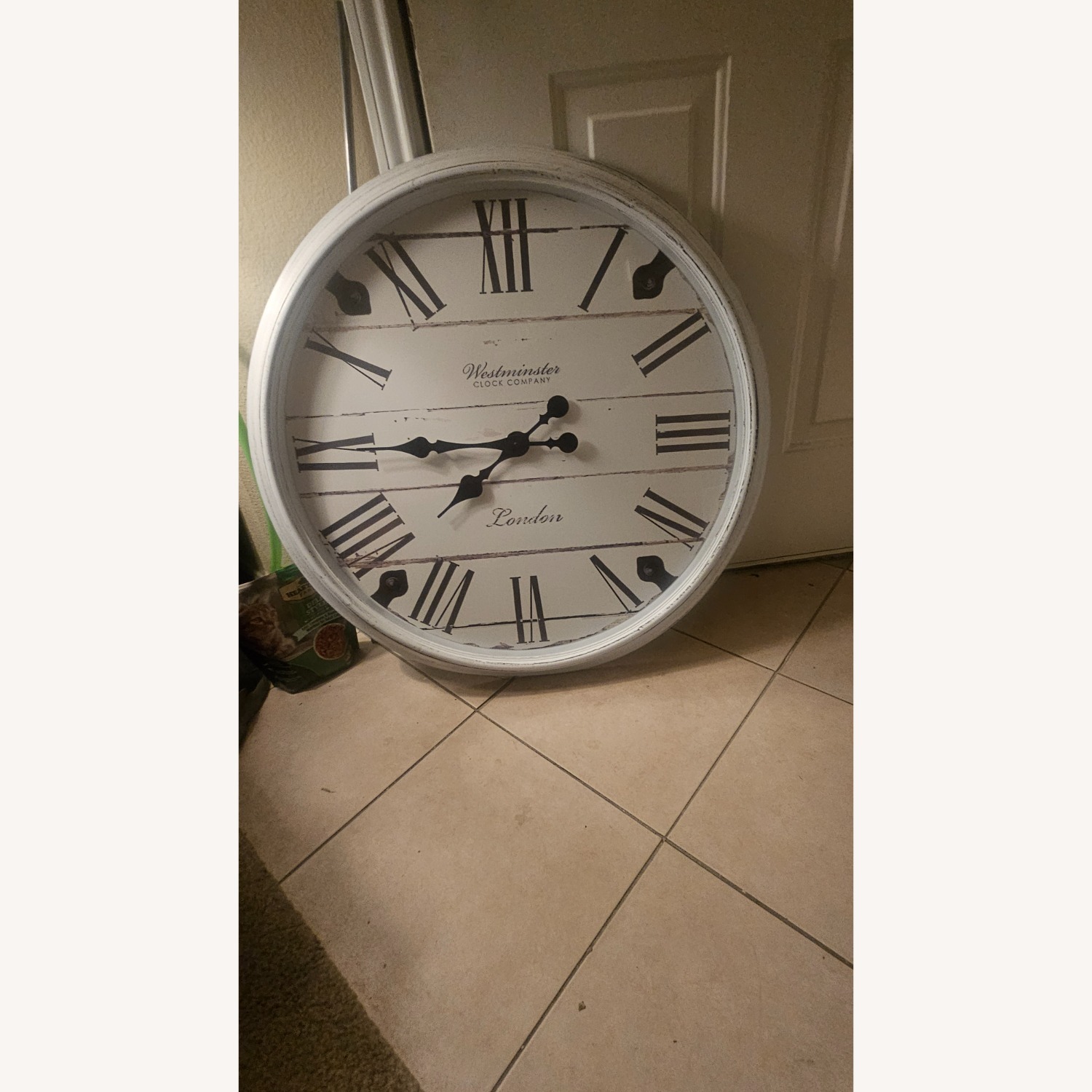 Westminster Oversized 30" Wall Clock - White - image-3