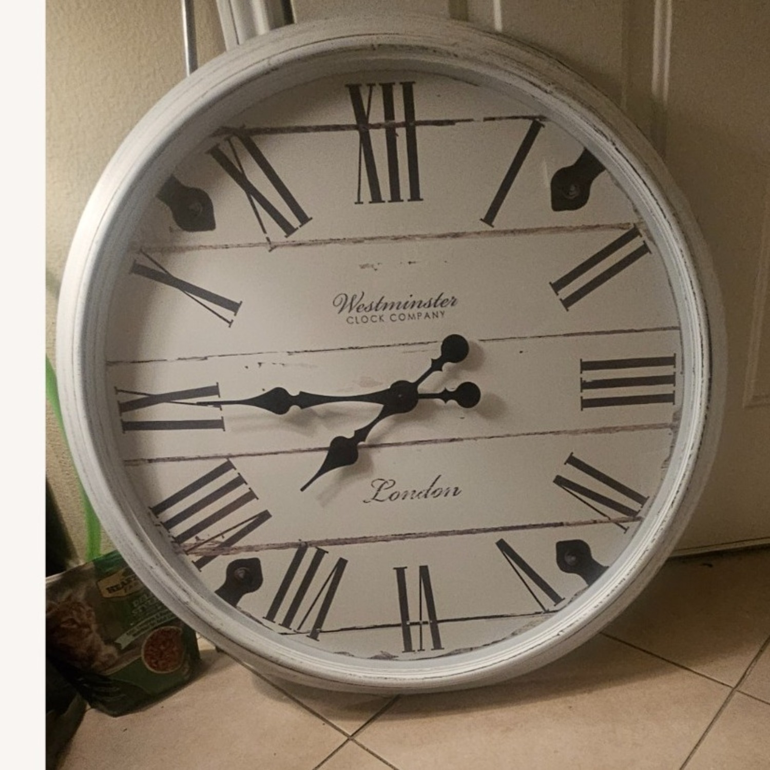 Westminster Oversized 30" Wall Clock - White - image-1