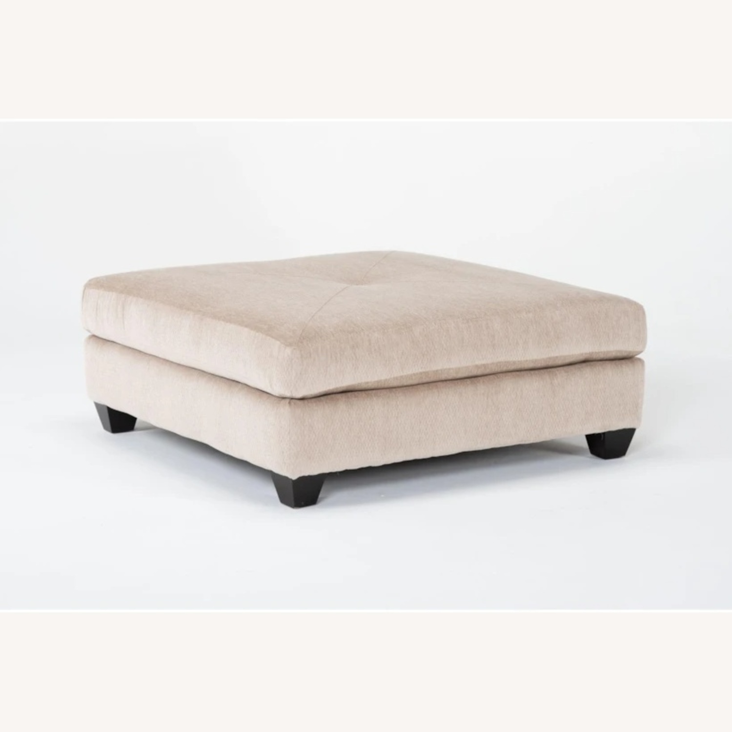 Sierra IV 52" Fabric Chenille Putty Square Cocktail Ottoman - image-8