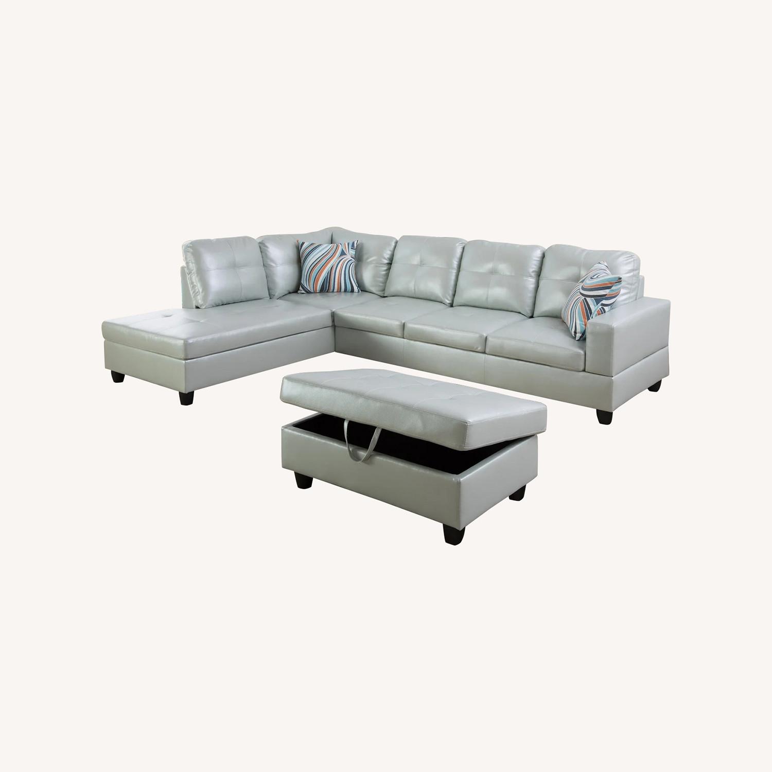 3 - Piece Faux Leather Living Room Set - image-0