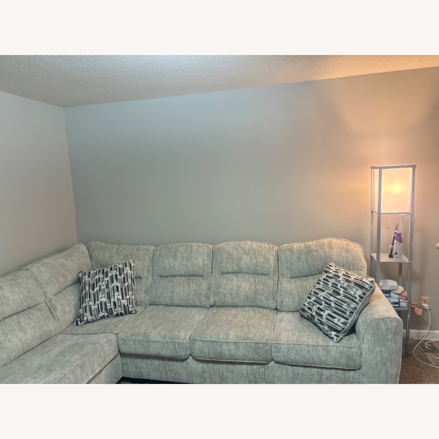 Light Grey/Tan 2-piece Sectional - image-3
