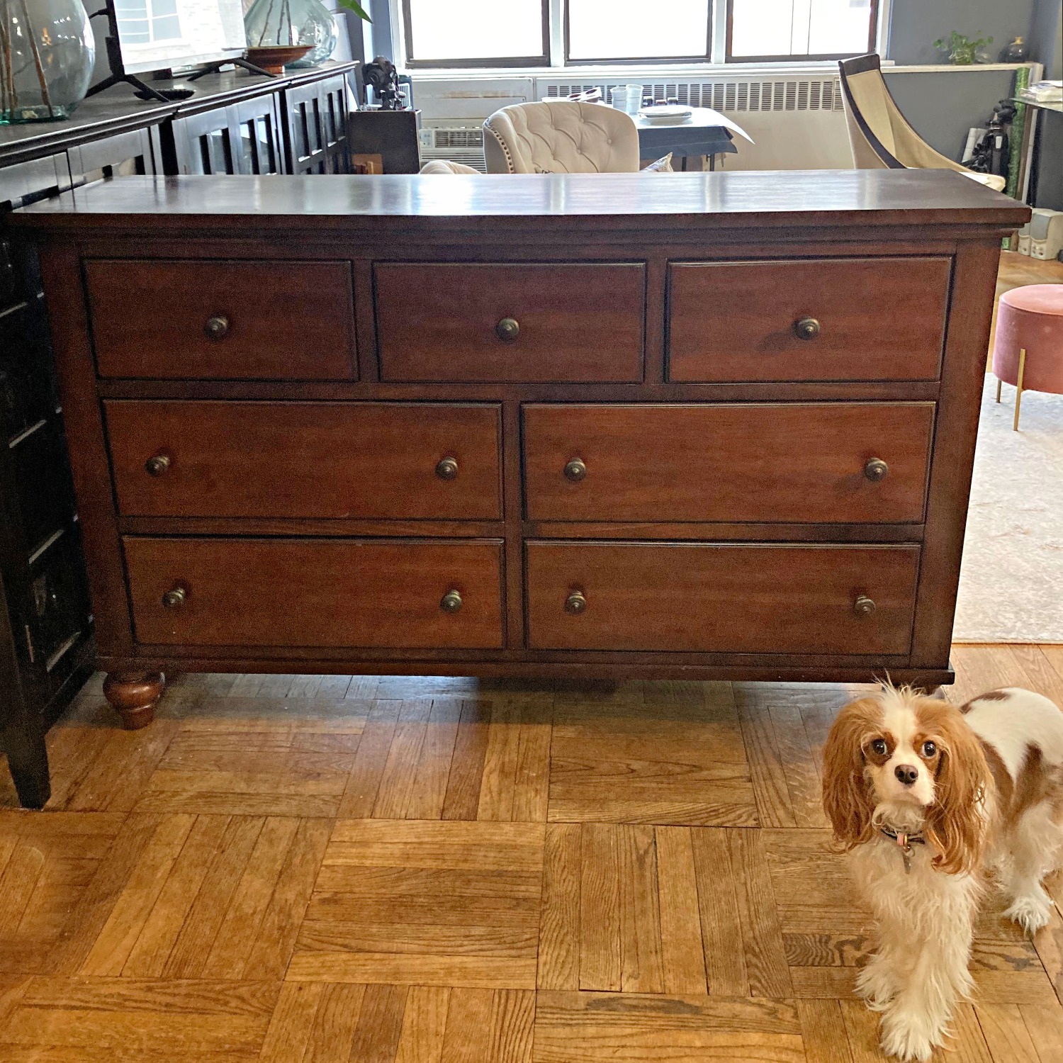 Chatham 7 Drawer Cherry Wood Dresser - image-2